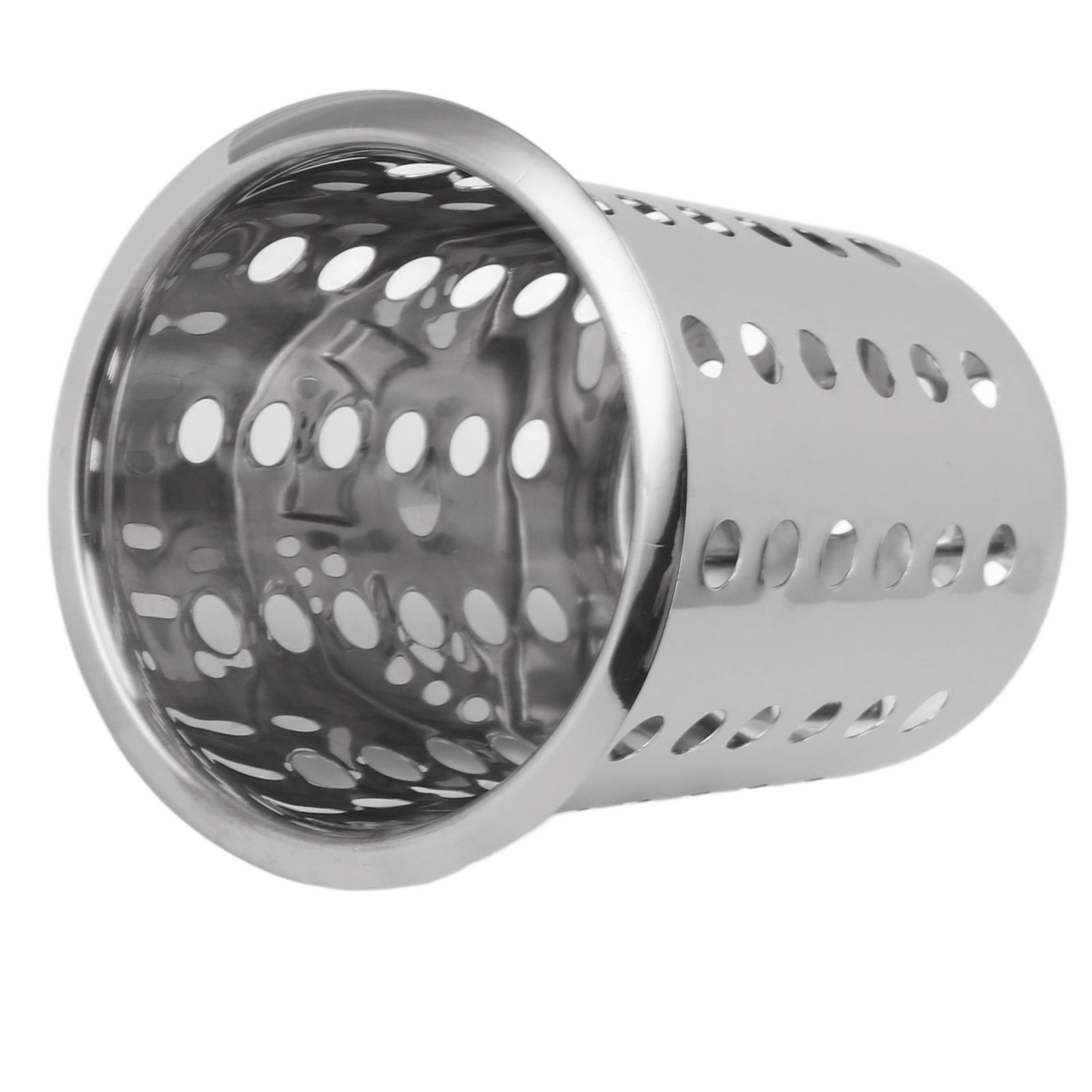 Kitchen Utensil Holder Multipurpose Large Capacity Mess Proof 304 Stainless Steel Utensil Holder for Countertop With Holes - Image 7