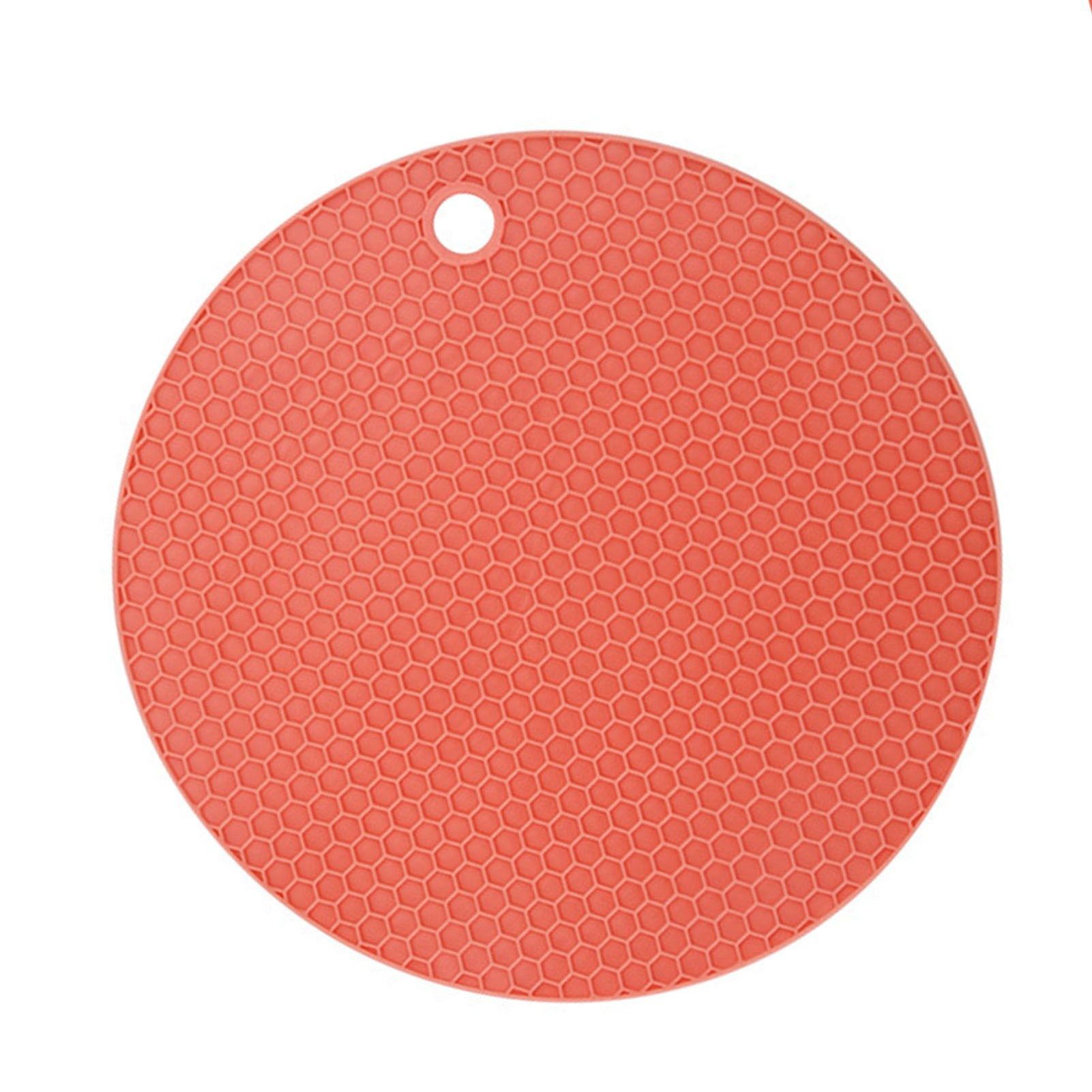 Heat Resistant Mat Silicone Slip Proof Round 17cm Heat Insulation Pad for Kitchen Countertop - Image 2