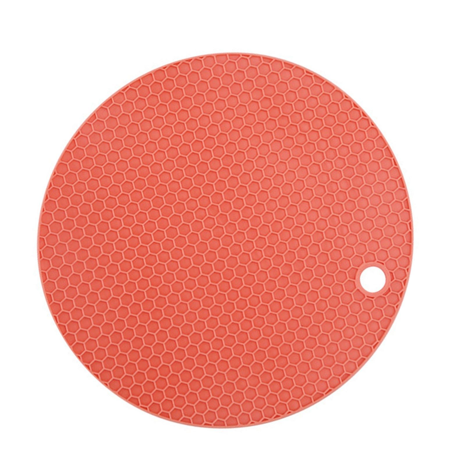 Heat Resistant Mat Silicone Slip Proof Round 17cm Heat Insulation Pad for Kitchen Countertop - Image 3