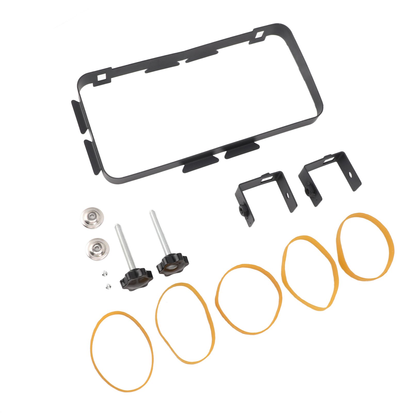 Trash Bag Holder Rack with Adjustable Clamp Hanging Stand Carbon Steel Portable Heavy Load Garbage Hook for Cabinet Camp - Image 1
