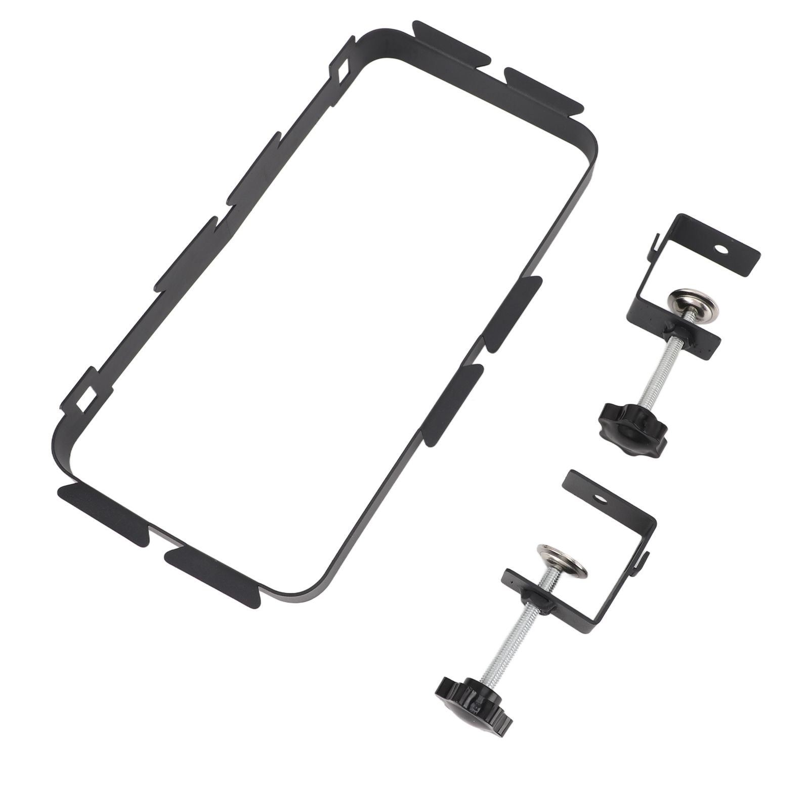 Trash Bag Holder Rack with Adjustable Clamp Hanging Stand Carbon Steel Portable Heavy Load Garbage Hook for Cabinet Camp - Image 2