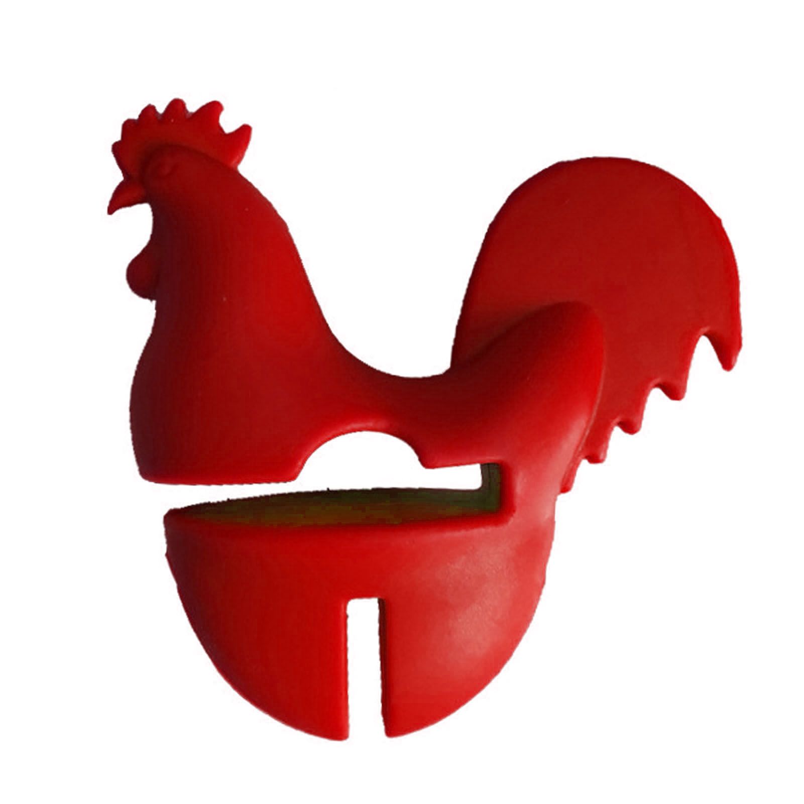Kitchen Rooster Pot Clip Soft Elastic Silicone Rooster Kitchen Accessories Clip for Home Red - Image 1