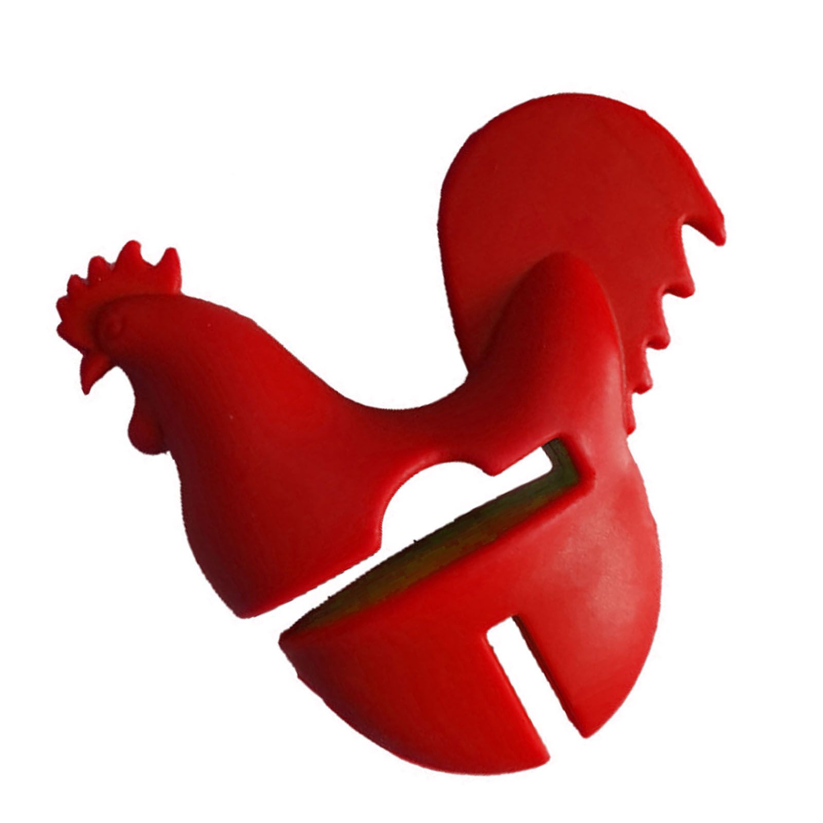 Kitchen Rooster Pot Clip Soft Elastic Silicone Rooster Kitchen Accessories Clip for Home Red - Image 2