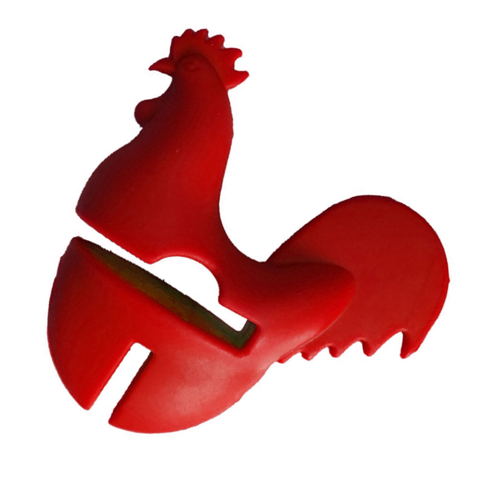 Kitchen Rooster Pot Clip Soft Elastic Silicone Rooster Kitchen Accessories Clip for Home Red - Image 3