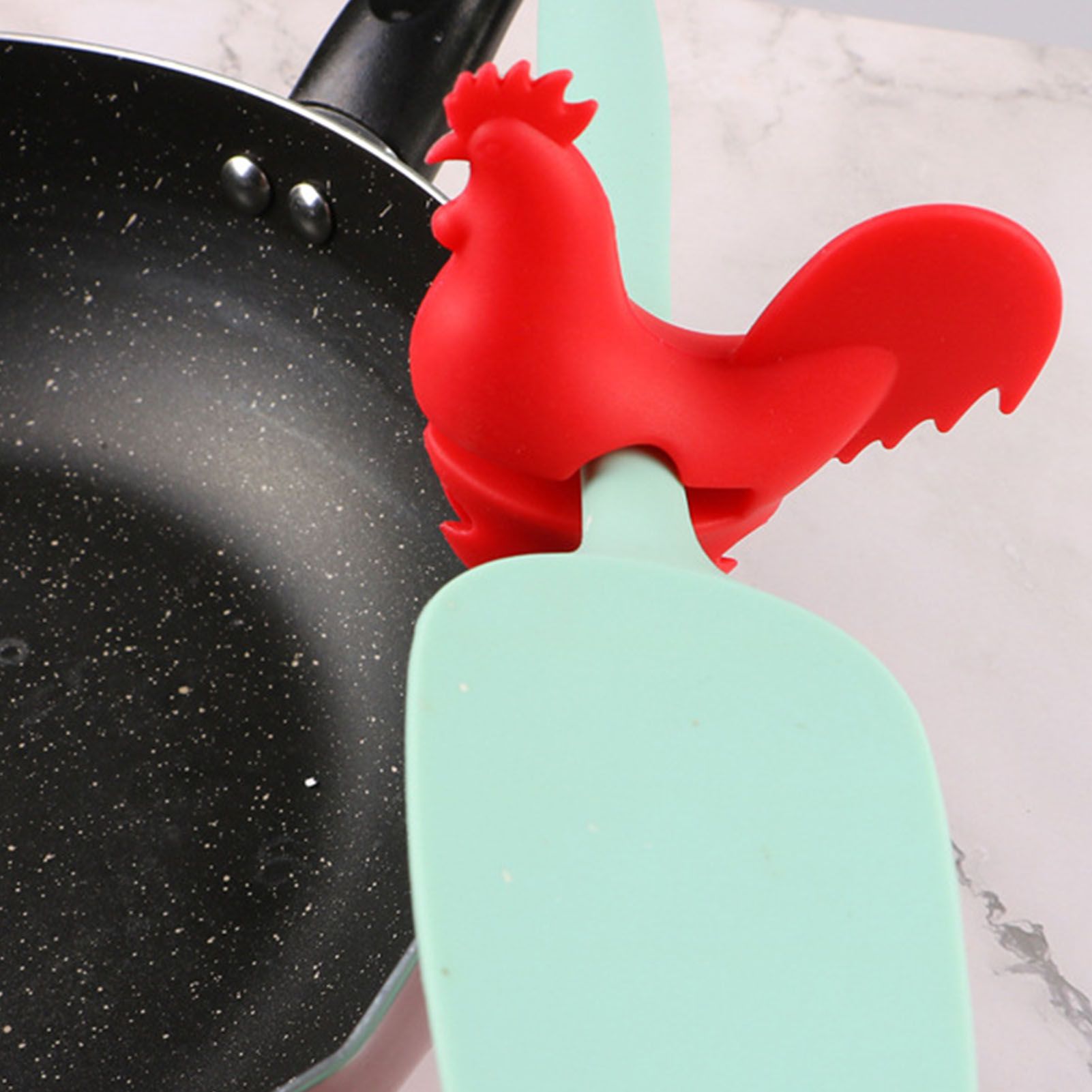 Kitchen Rooster Pot Clip Soft Elastic Silicone Rooster Kitchen Accessories Clip for Home Red - Image 8