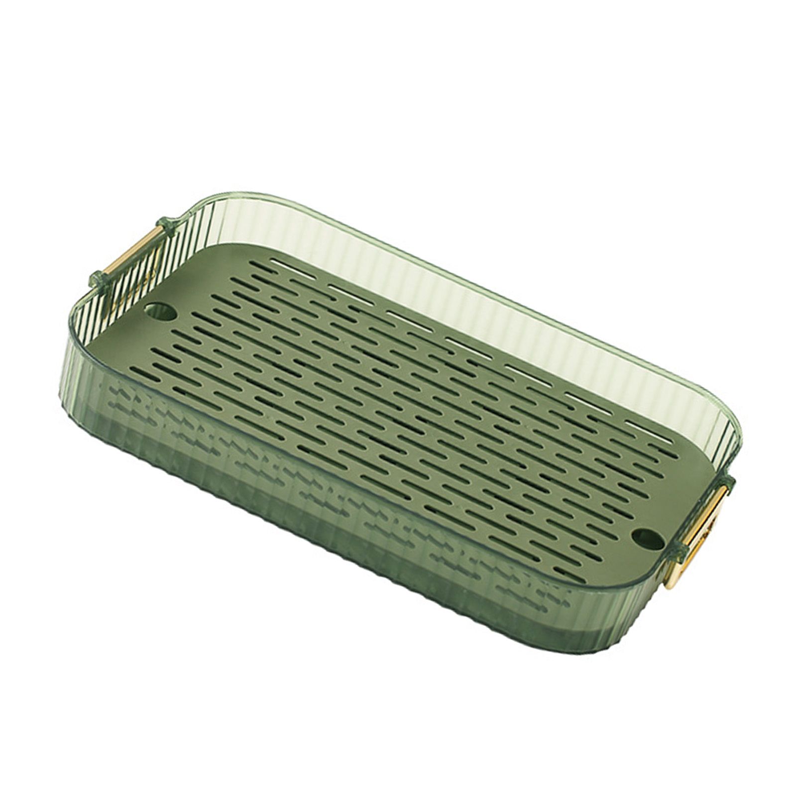 Dish Drain Tray Multipurpose Innovative Light Luxury Double Layers Efficient Draining Drain Tray for Tea Fruit Dish L - Image 2