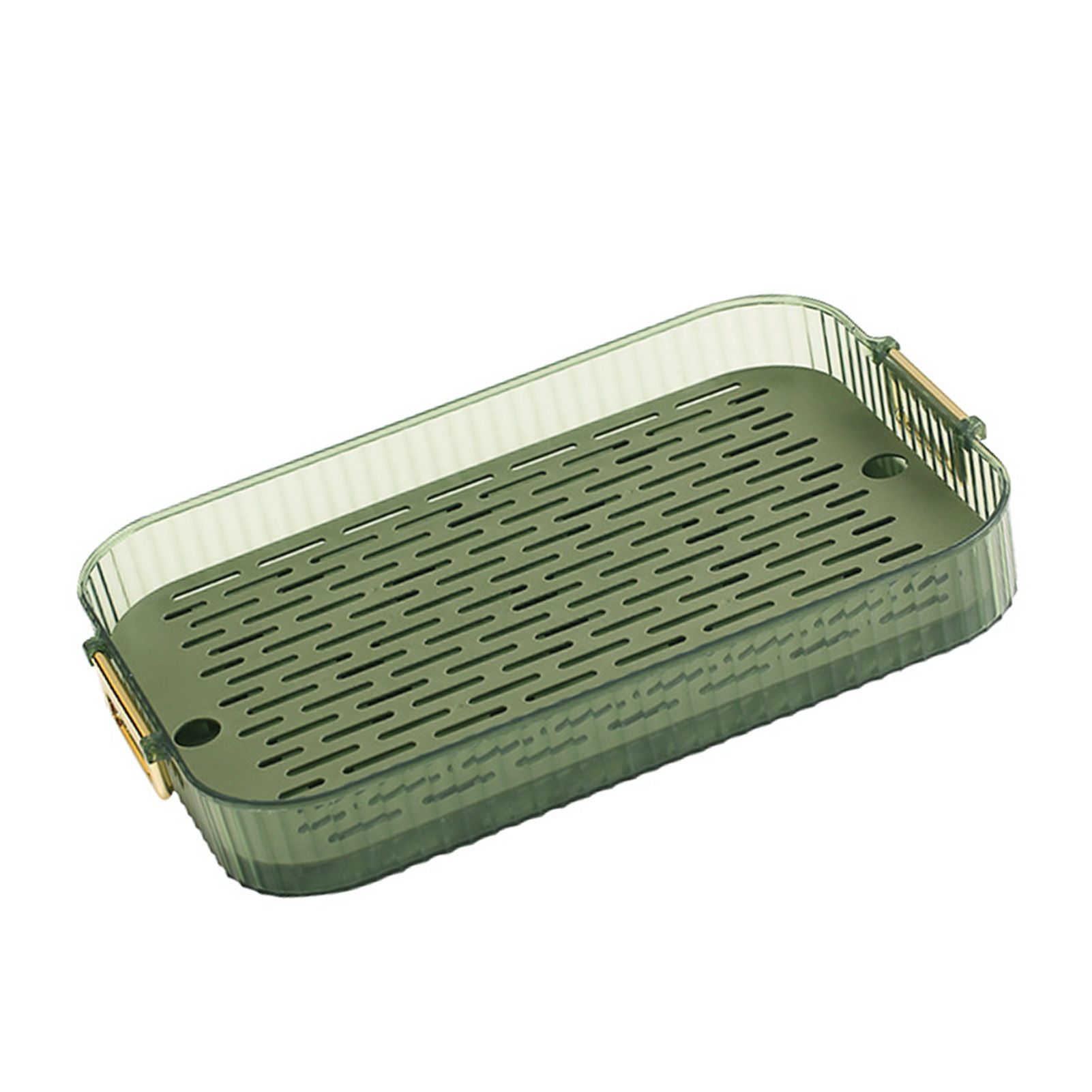 Dish Drain Tray Multipurpose Innovative Light Luxury Double Layers Efficient Draining Drain Tray for Tea Fruit Dish L - Image 3