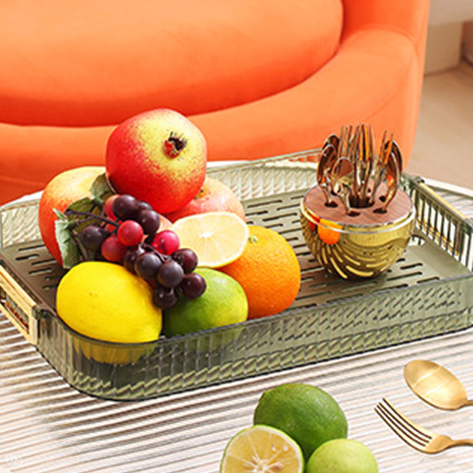 Dish Drain Tray Multipurpose Innovative Light Luxury Double Layers Efficient Draining Drain Tray for Tea Fruit Dish L - Image 6