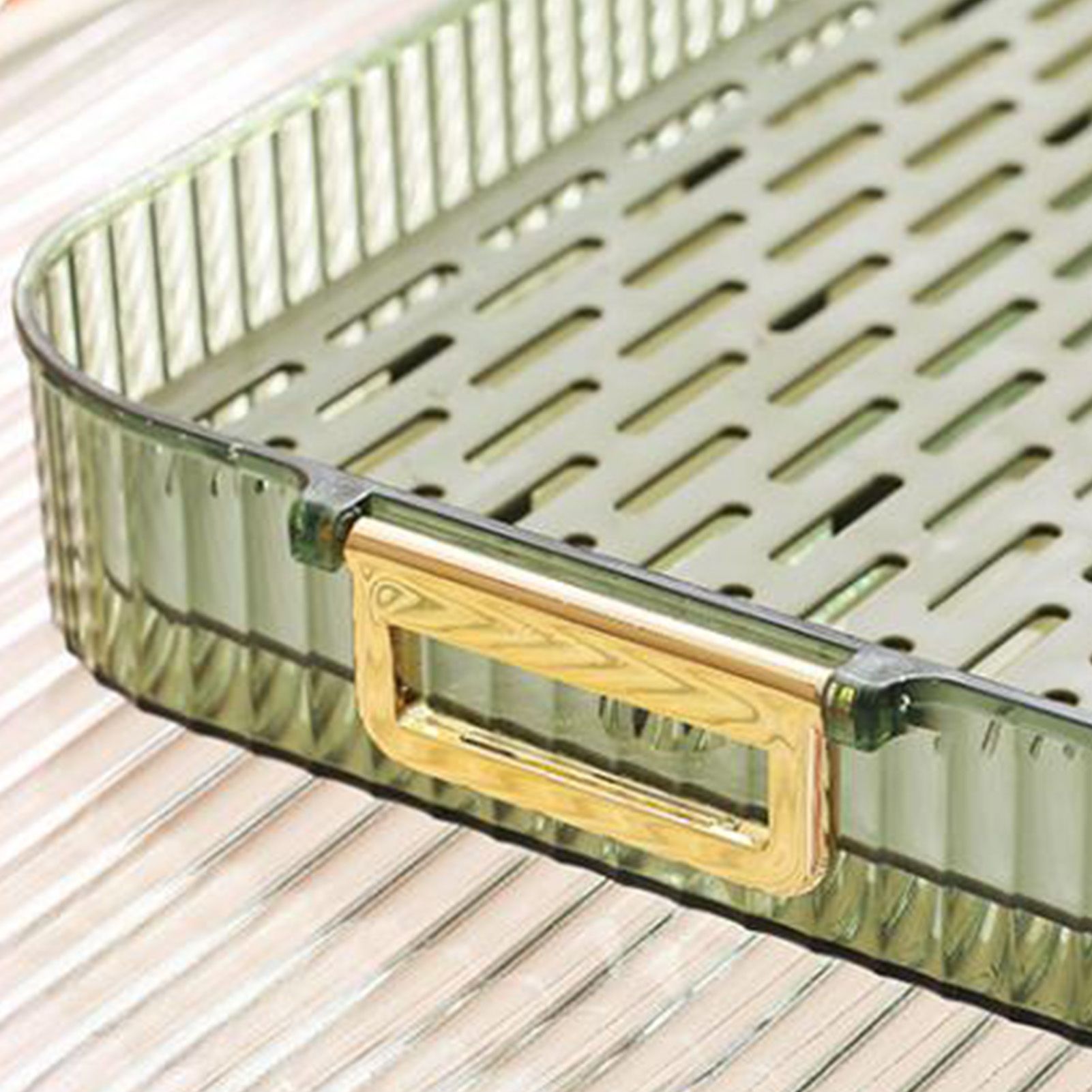 Dish Drain Tray Multipurpose Innovative Light Luxury Double Layers Efficient Draining Drain Tray for Tea Fruit Dish L - Image 7