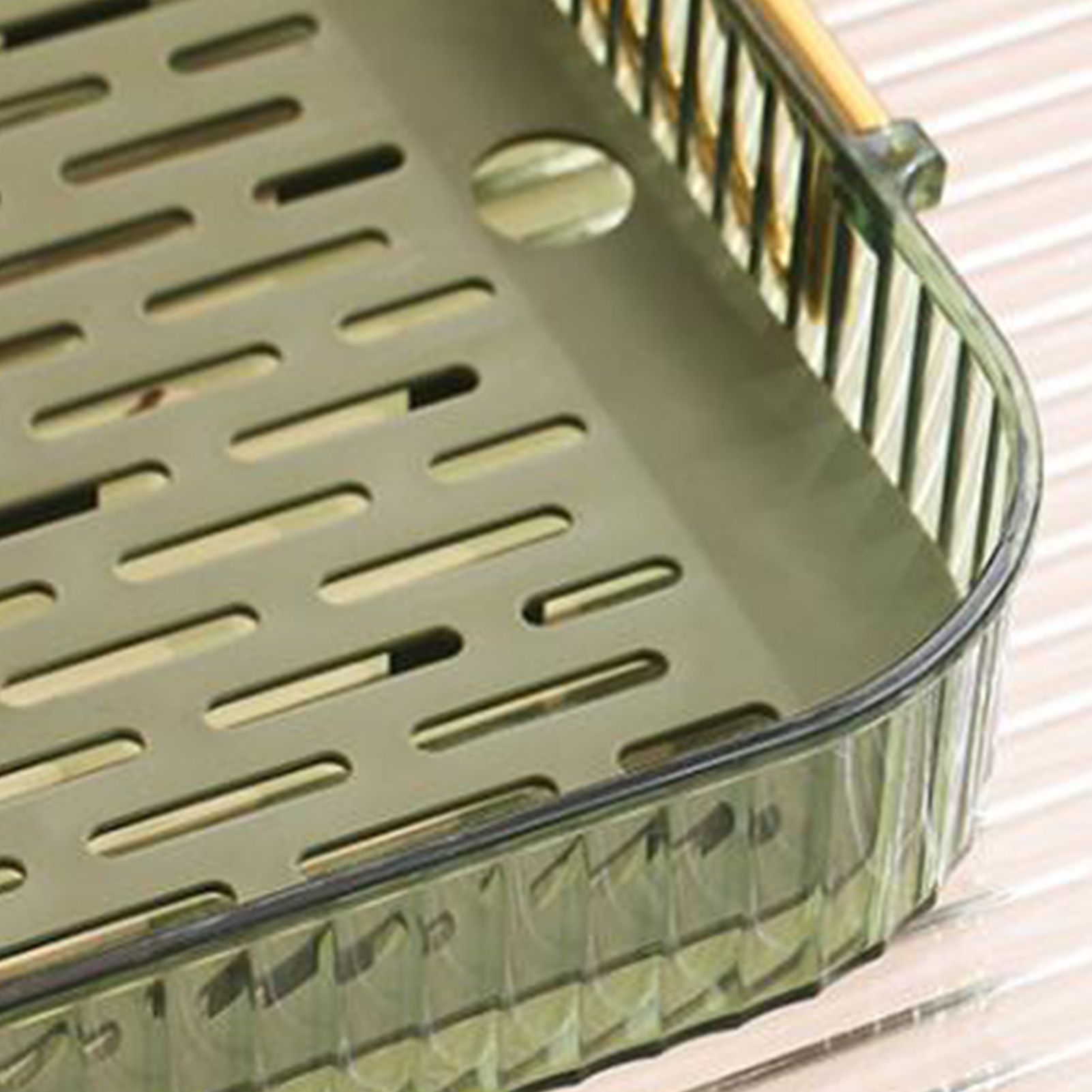 Dish Drain Tray Multipurpose Innovative Light Luxury Double Layers Efficient Draining Drain Tray for Tea Fruit Dish L - Image 8