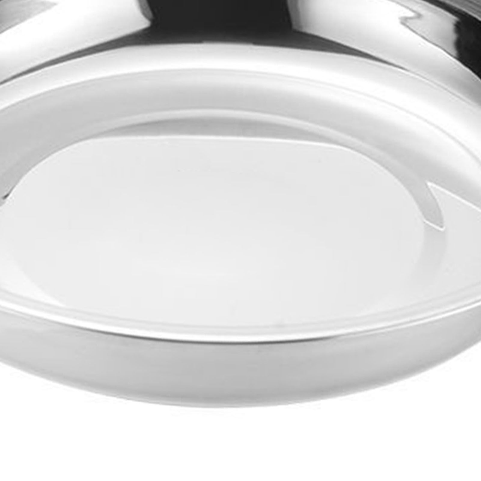 Metal Dinner Plates 304 Stainless Steel Round Camping Plates Thickened Soup Plate Tableware Tool M (18cm) - Image 7