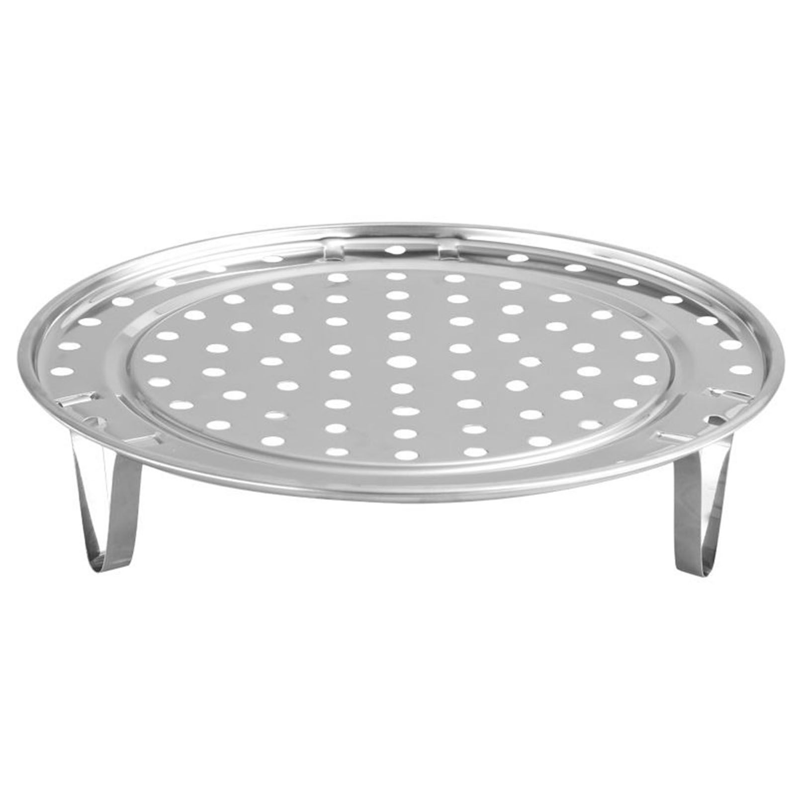 Steaming Rack with Removable Leg Stainless Steel Steam Tray Stand Cooking Bread Rack Kitchen Tool 22cm - Image 1