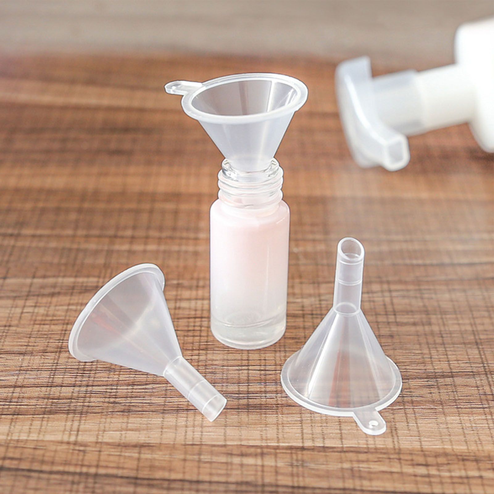Mini Funnel Clear Wide Mouth Plastic Multi Purpose Dishwasher Safe Small Funnel for Lab Bottle Perfume Spice Powder - Image 6