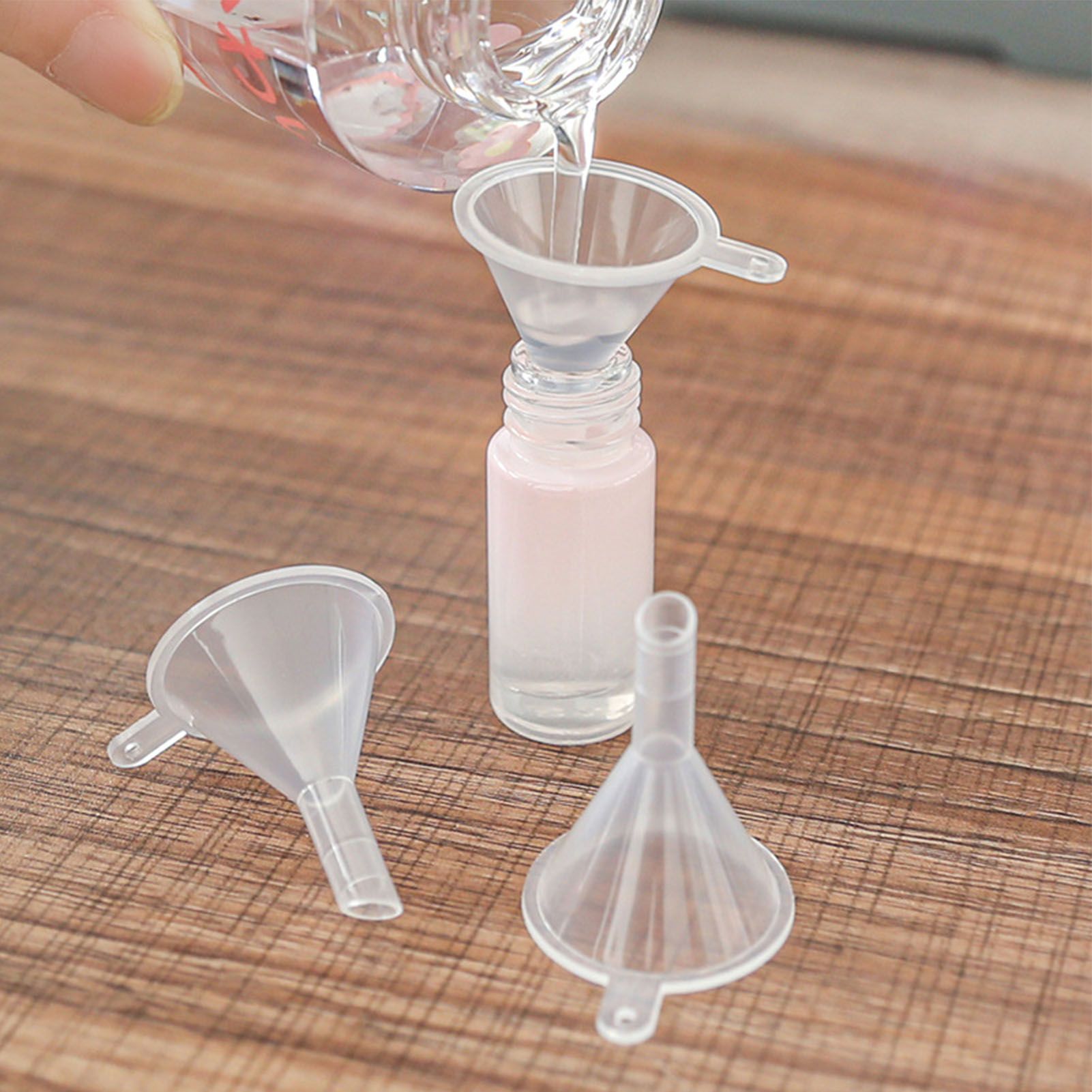 Mini Funnel Clear Wide Mouth Plastic Multi Purpose Dishwasher Safe Small Funnel for Lab Bottle Perfume Spice Powder - Image 7