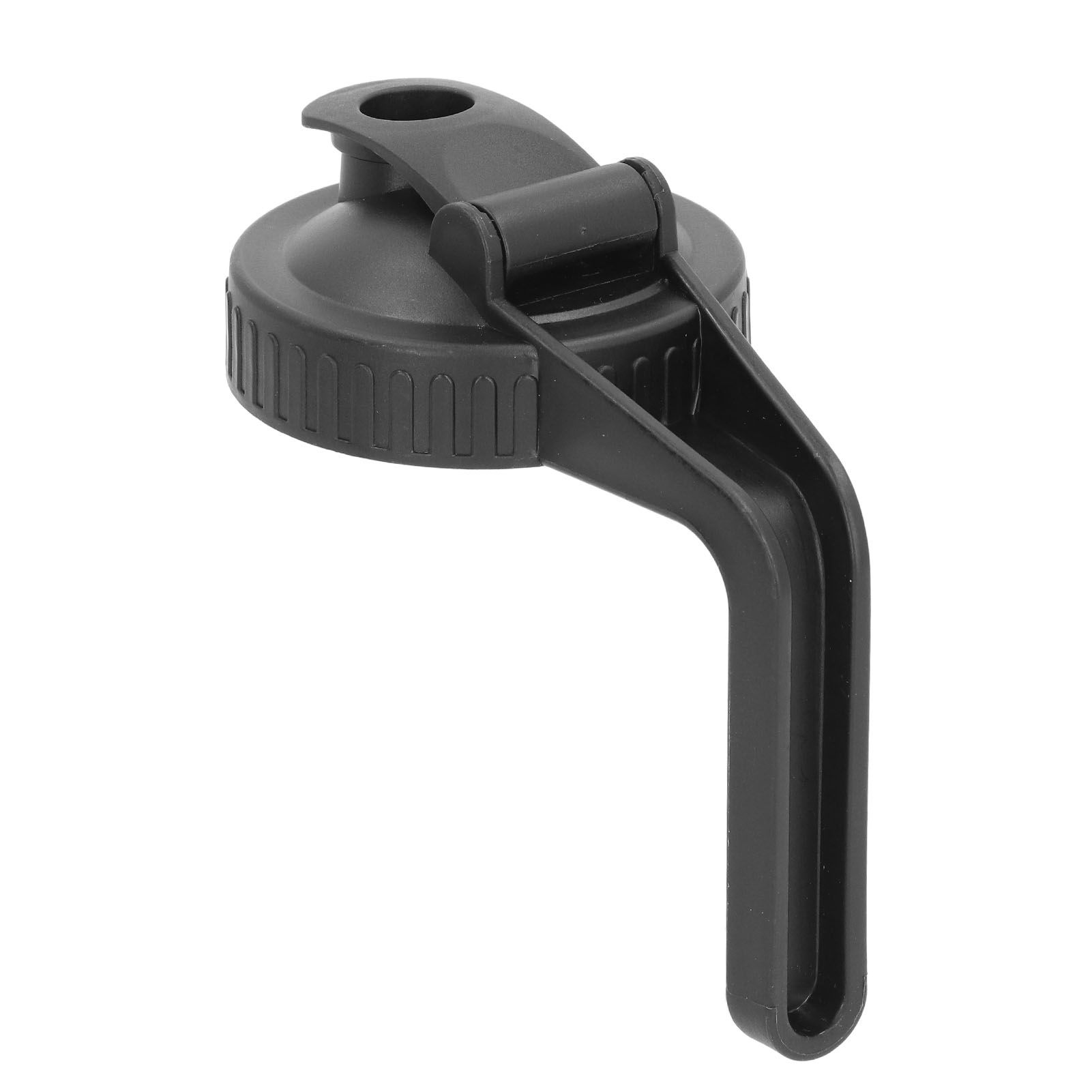 Pour Spout Lid Black Flip Cap Lid Sealing Plastic Wide Mouth Lid with Handle for Mason Jar 70mm Mouth - Image 4