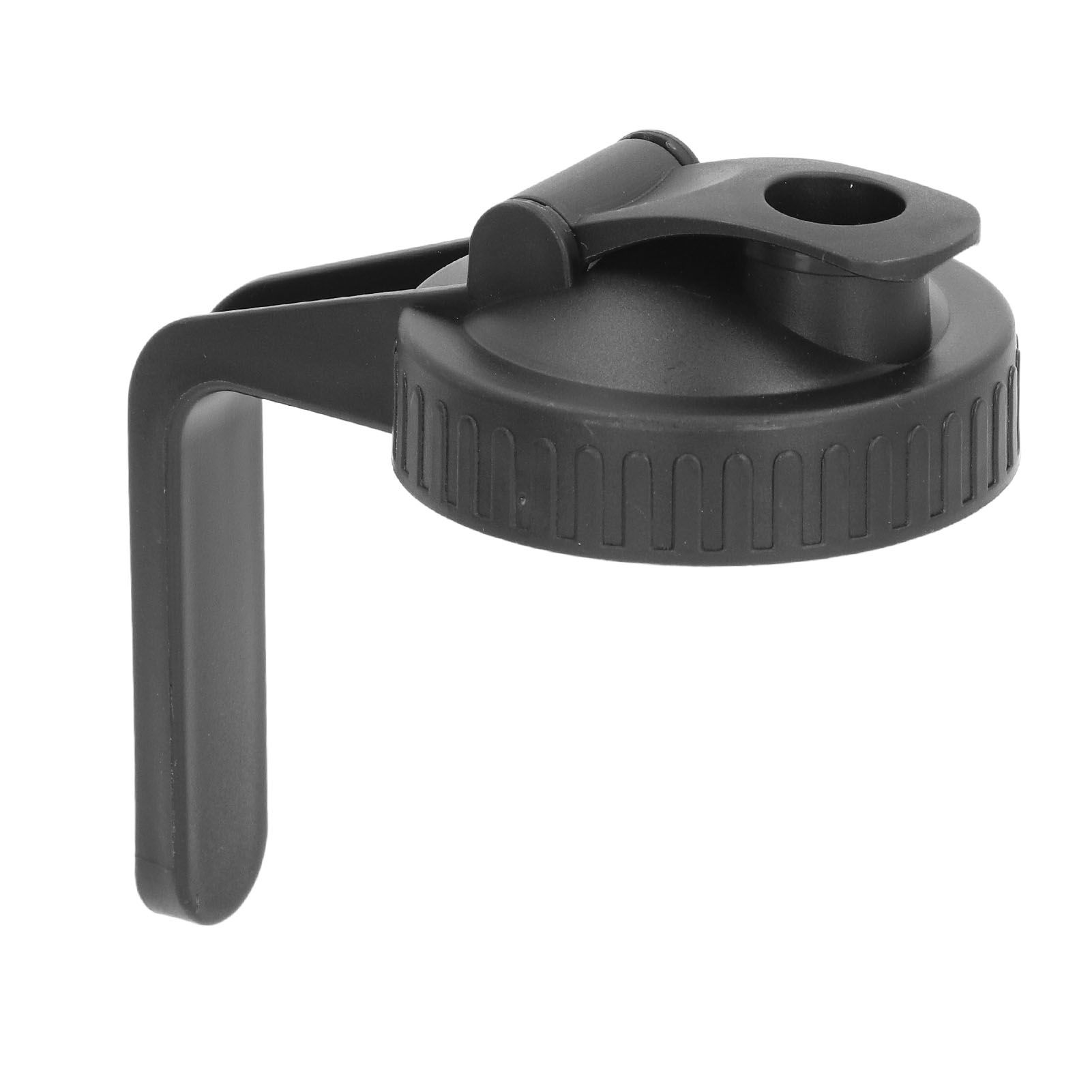 Pour Spout Lid Black Flip Cap Lid Sealing Plastic Wide Mouth Lid with Handle for Mason Jar 70mm Mouth - Image 7