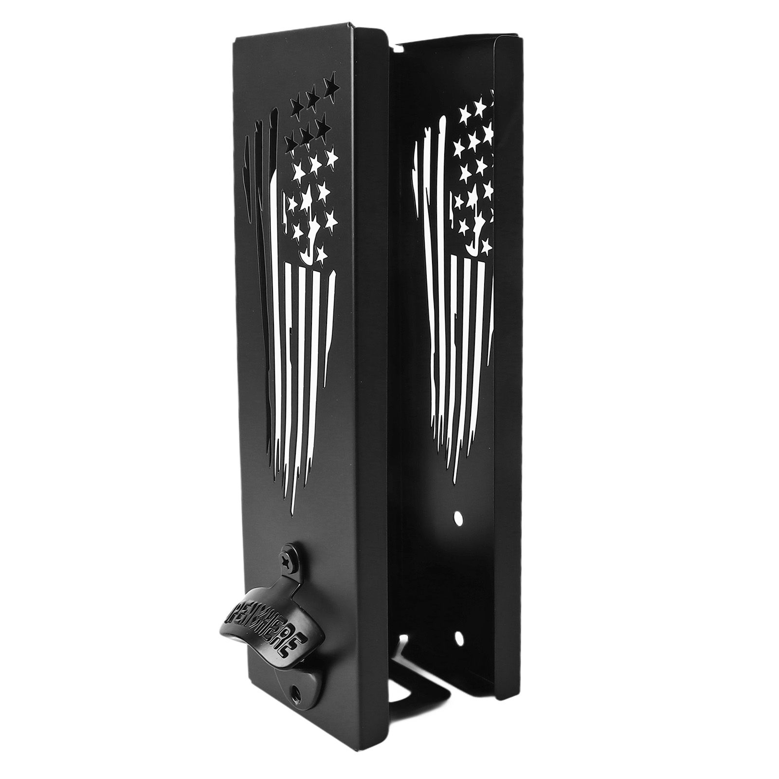 Can Cooler Holder with Bottle Opener Wall Mounted Can Cooler Holders 2 in 1 Metal Can Cooler Dispenser A - Image 2