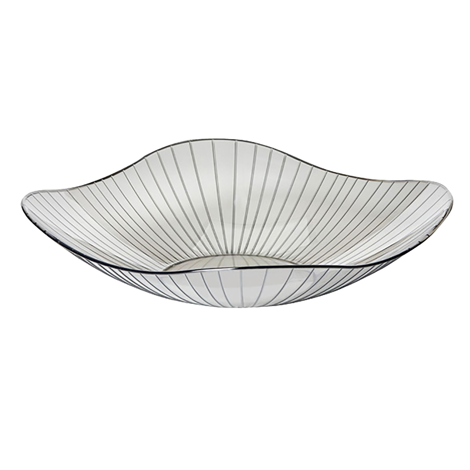 Transparent Grey Fruit Plate Large Plastic Serving Bowl Hand Made Candy Snack Bowl for Living Room Restaurant Party - Image 1