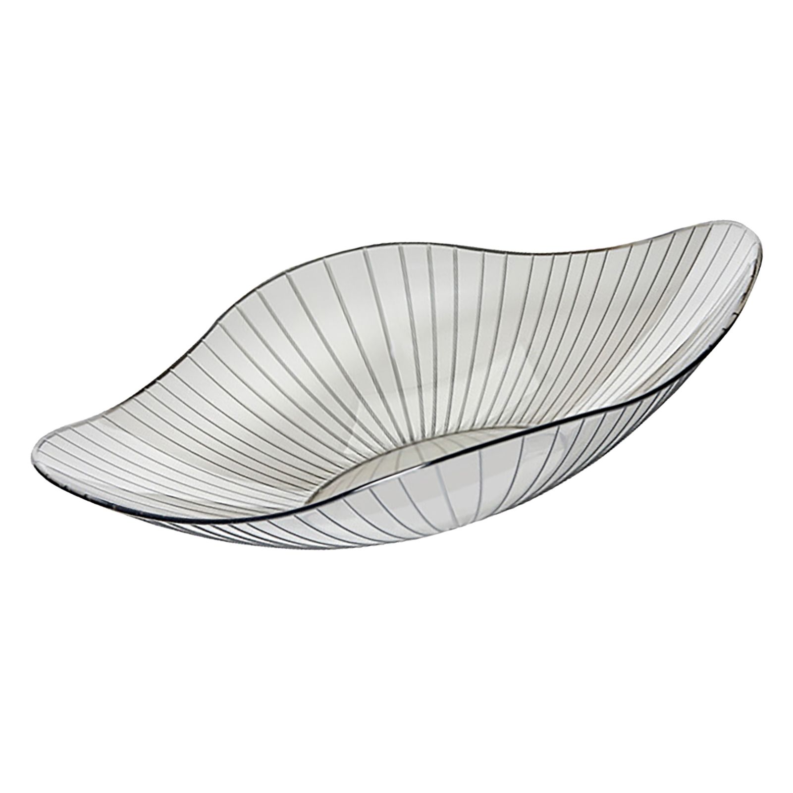 Transparent Grey Fruit Plate Large Plastic Serving Bowl Hand Made Candy Snack Bowl for Living Room Restaurant Party - Image 3