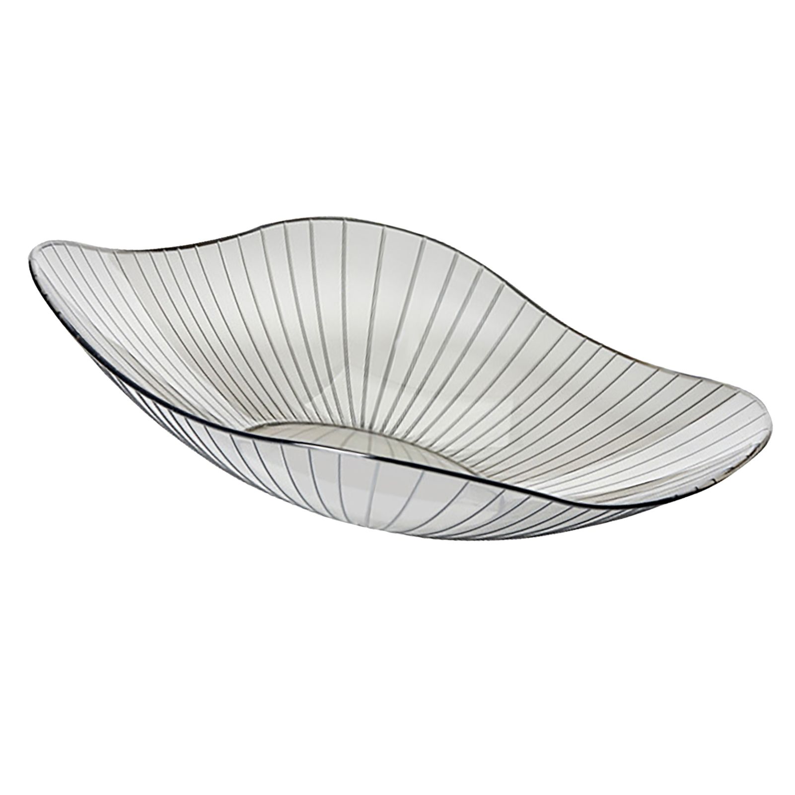 Transparent Grey Fruit Plate Large Plastic Serving Bowl Hand Made Candy Snack Bowl for Living Room Restaurant Party - Image 4
