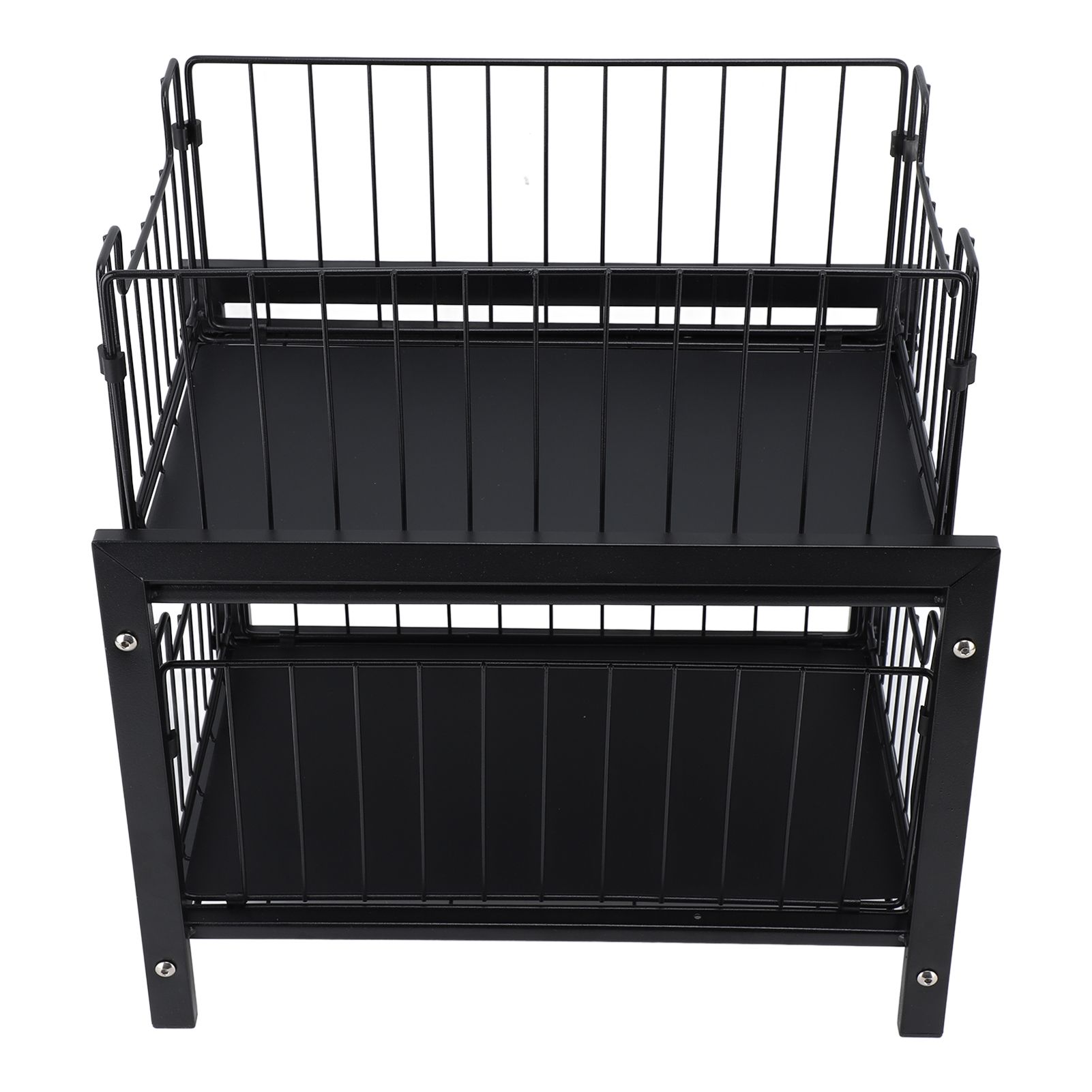 Under Sink Organizer Iron 2 Tier Pull Out Spice Rack Countertop Storage Shelf for Kitchen Bathroom Cabinet - Image 5