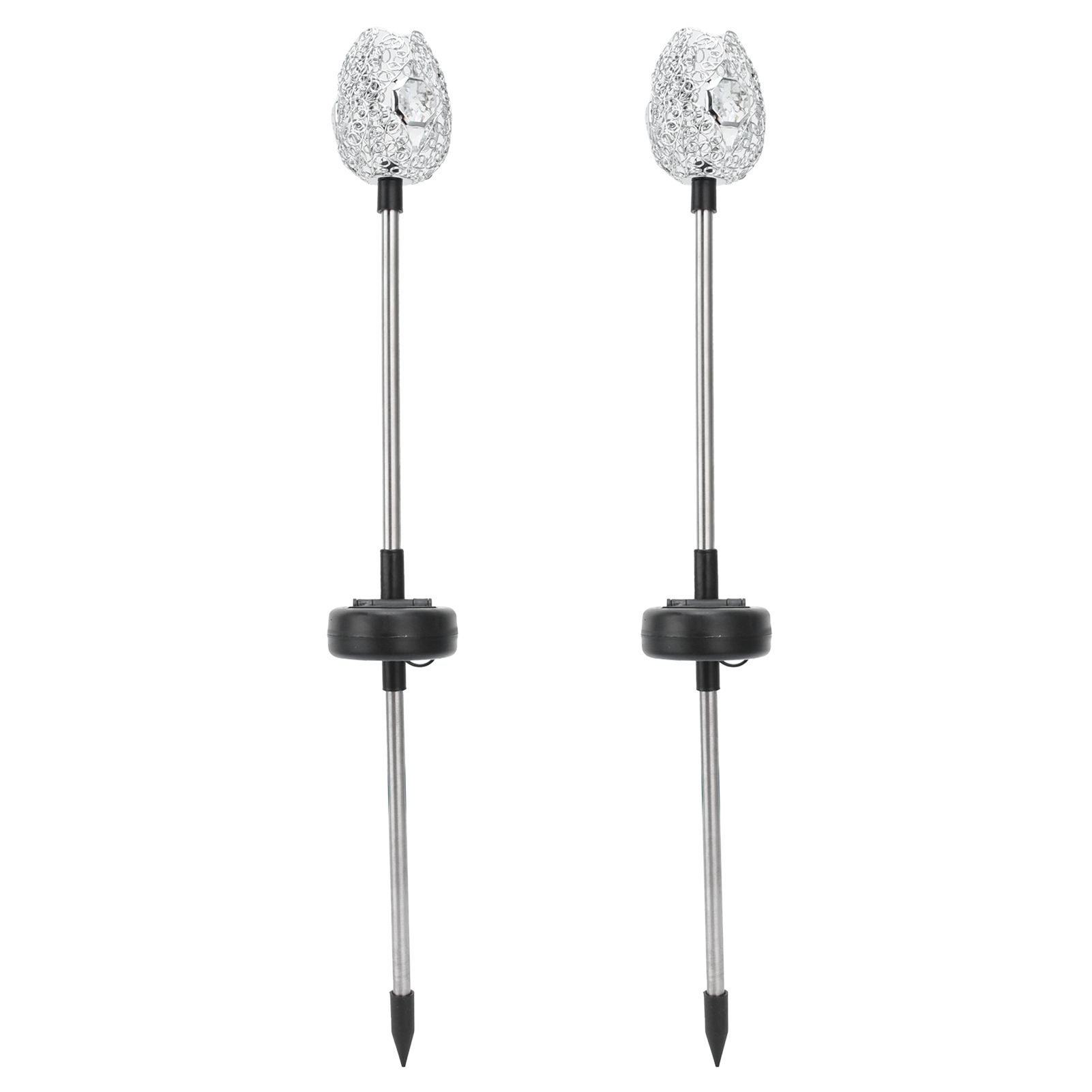2PCS Solar Garden Light Waterproof Solar Powered Stake Lawn Lamp for Outdoor Courtyard Decor Warm Light - Image 2