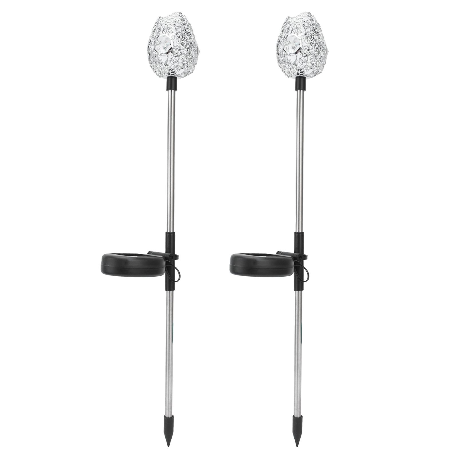 2PCS Solar Garden Light Waterproof Solar Powered Stake Lawn Lamp for Outdoor Courtyard Decor Warm Light - Image 4