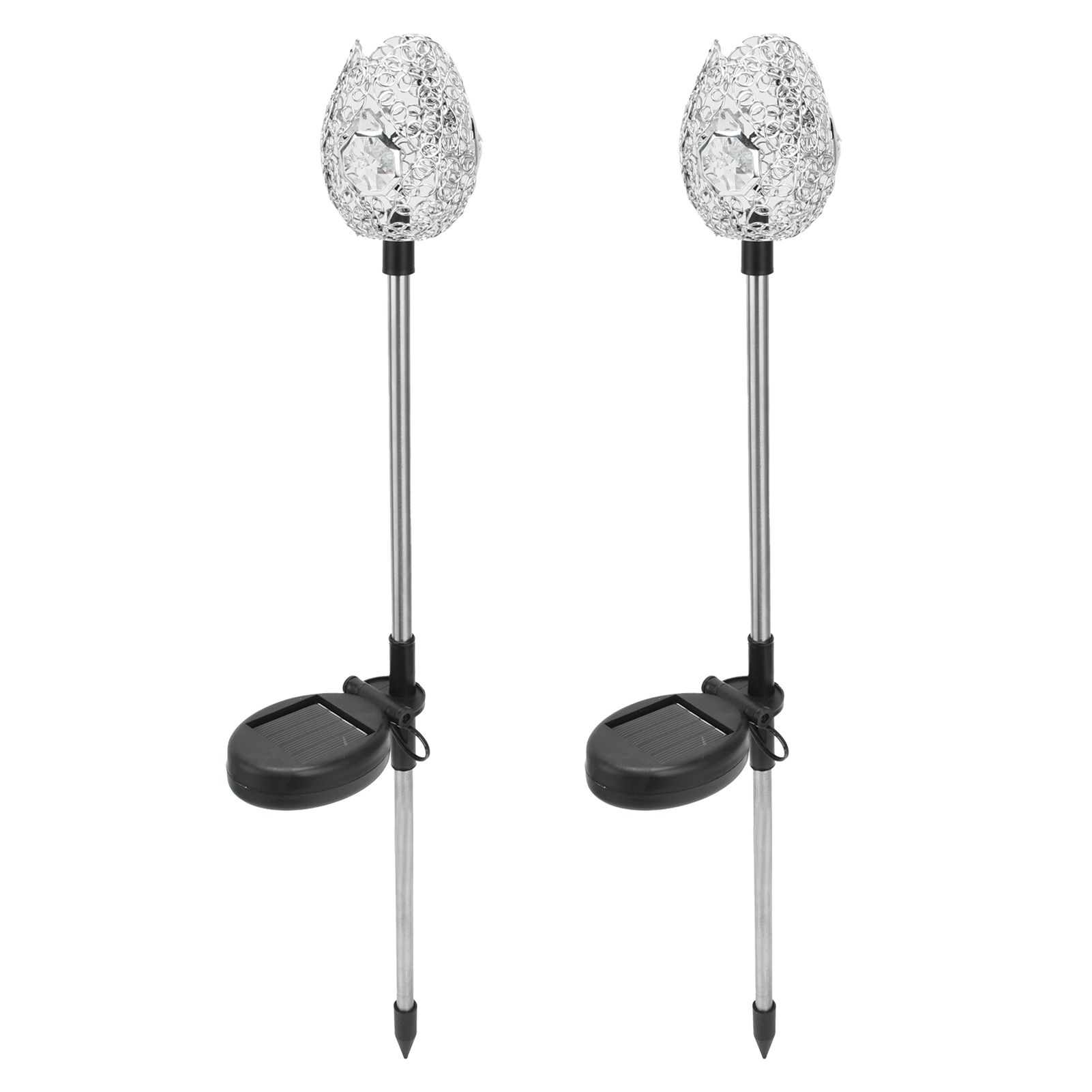 2PCS Solar Garden Light Waterproof Solar Powered Stake Lawn Lamp for Outdoor Courtyard Decor Warm Light - Image 5