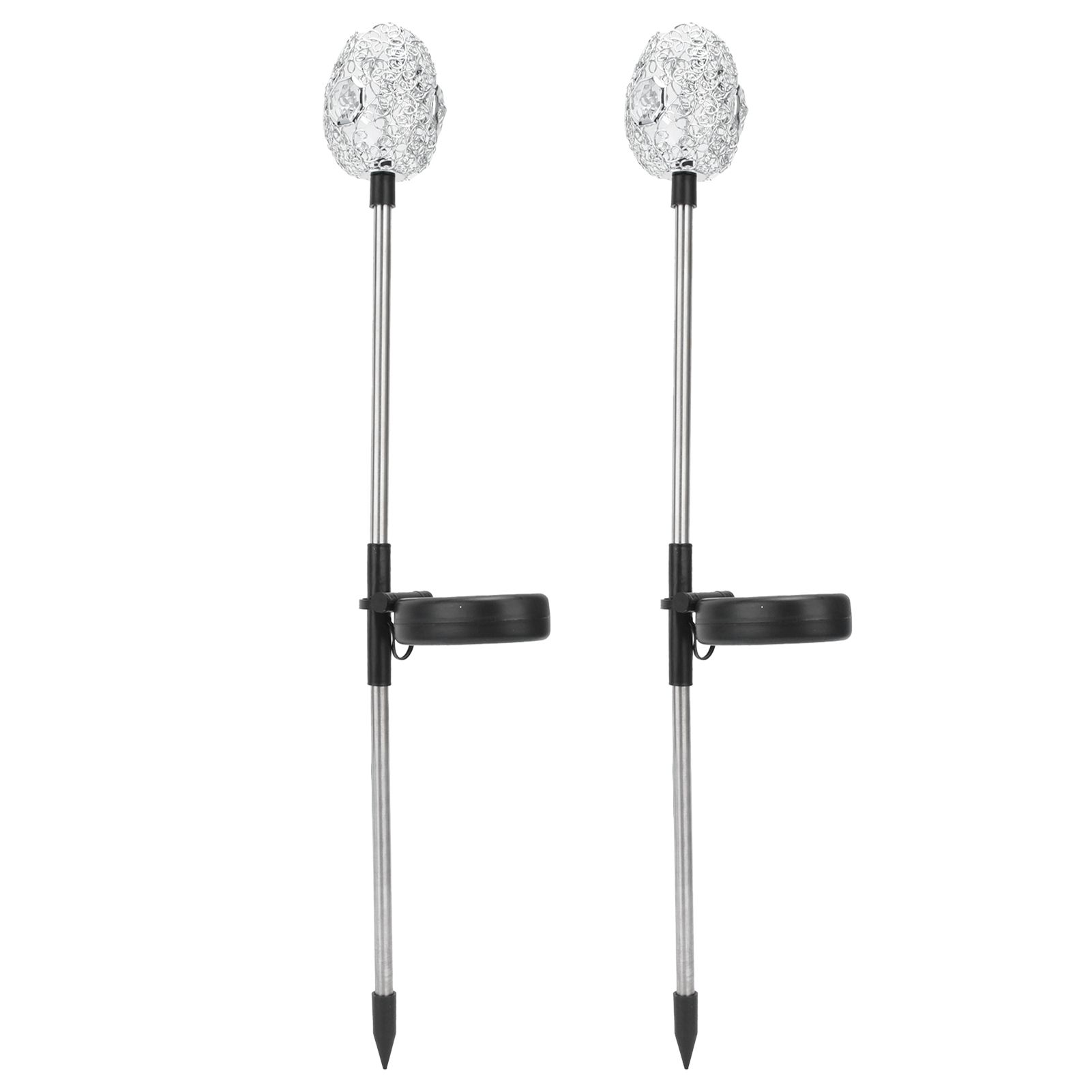 2PCS Solar Garden Light Waterproof Solar Powered Stake Lawn Lamp for Outdoor Courtyard Decor Warm Light - Image 6