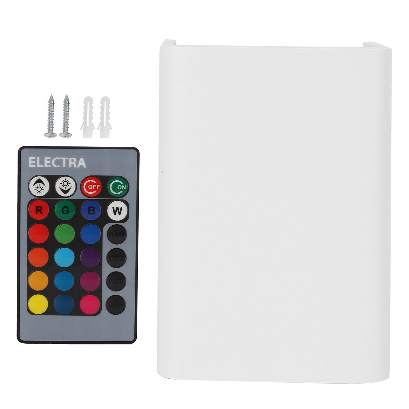 Wall Lamp RGBW Remote Control 5W Aluminum LED Wall Light for Bedroom Hallway StairsWhite Shell - Image 2