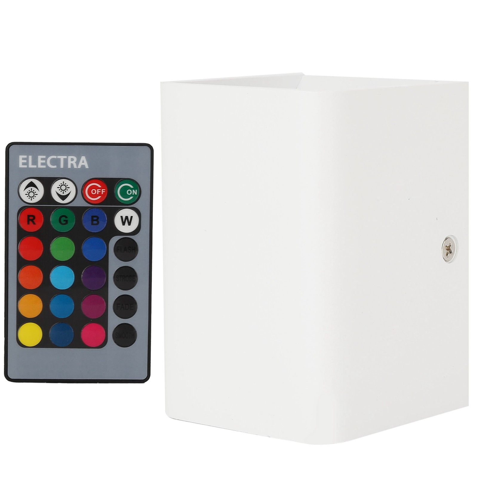 Wall Lamp RGBW Remote Control 5W Aluminum LED Wall Light for Bedroom Hallway StairsWhite Shell - Image 3