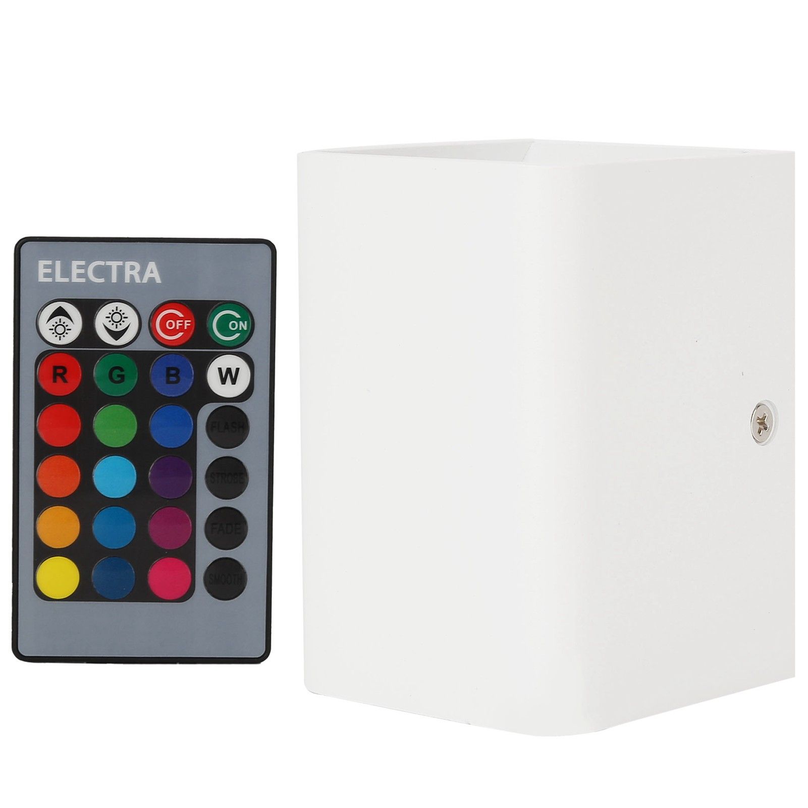 Wall Lamp RGBW Remote Control 5W Aluminum LED Wall Light for Bedroom Hallway StairsWhite Shell - Image 4
