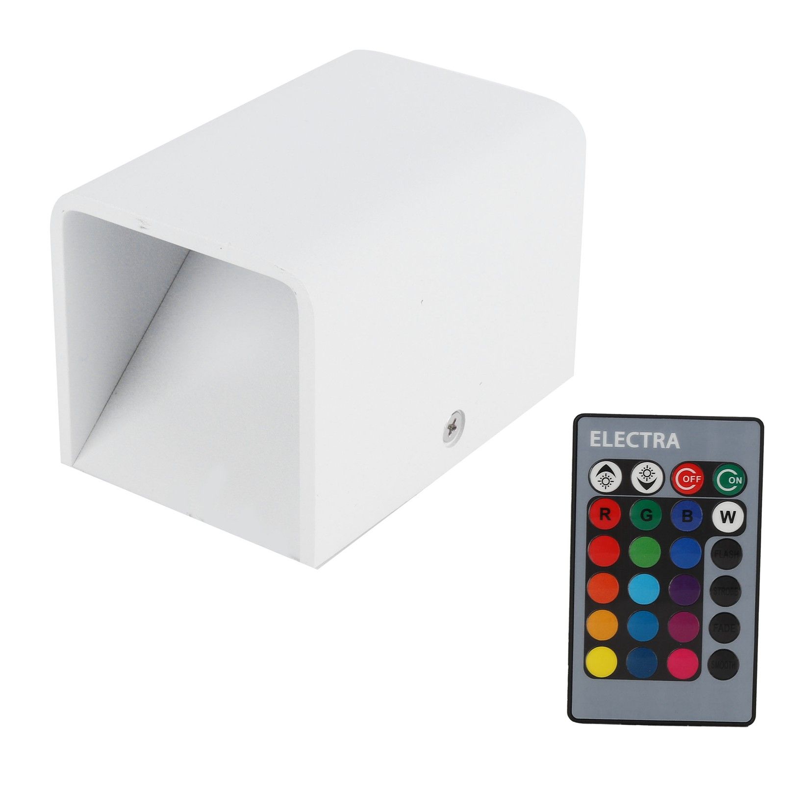 Wall Lamp RGBW Remote Control 5W Aluminum LED Wall Light for Bedroom Hallway StairsWhite Shell - Image 6