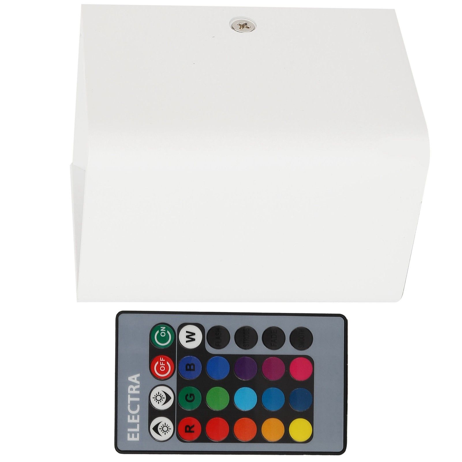 Wall Lamp RGBW Remote Control 5W Aluminum LED Wall Light for Bedroom Hallway StairsWhite Shell - Image 8