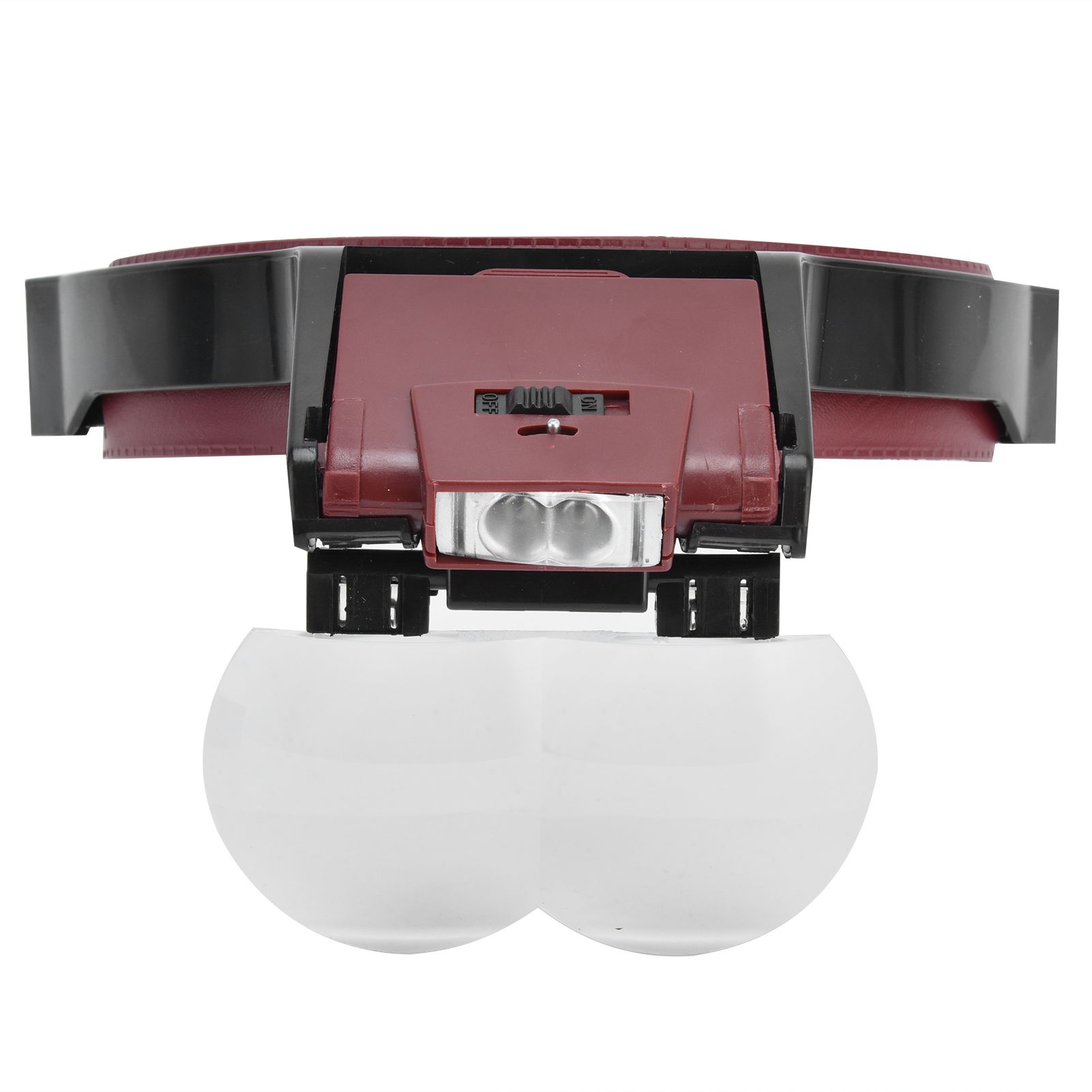 LED Head-mounted Jewelry Magnifying Glass Four Groups of Lenses Head-mounted Magnifier for Reading Painting Repairing Appreciating Jewelry - Image 2
