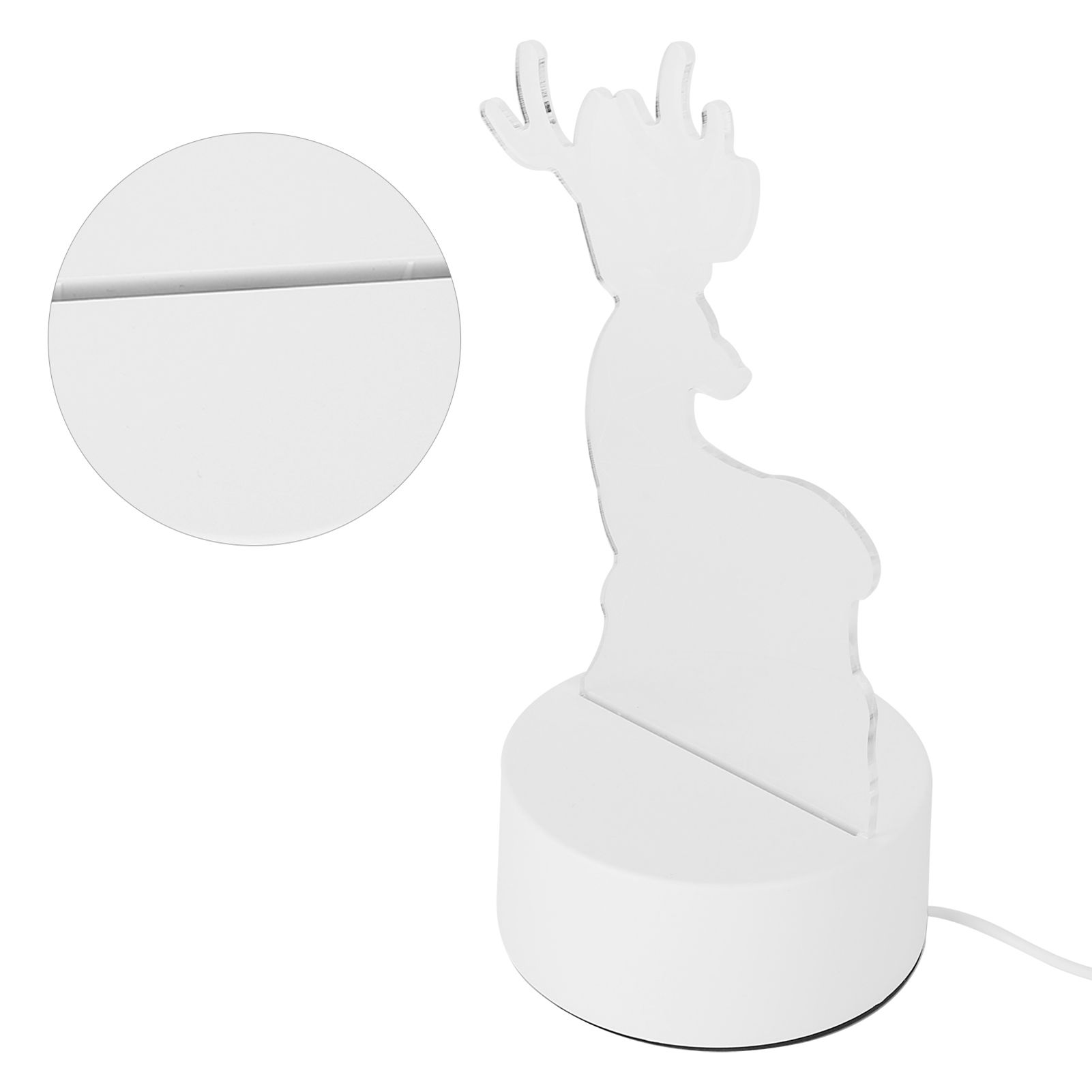 Night Lamp Three Dimensional Deer Table LED USB Night Light Bedroom Bedside Lamp for Halloween Christmas Children's Gifts - Image 6