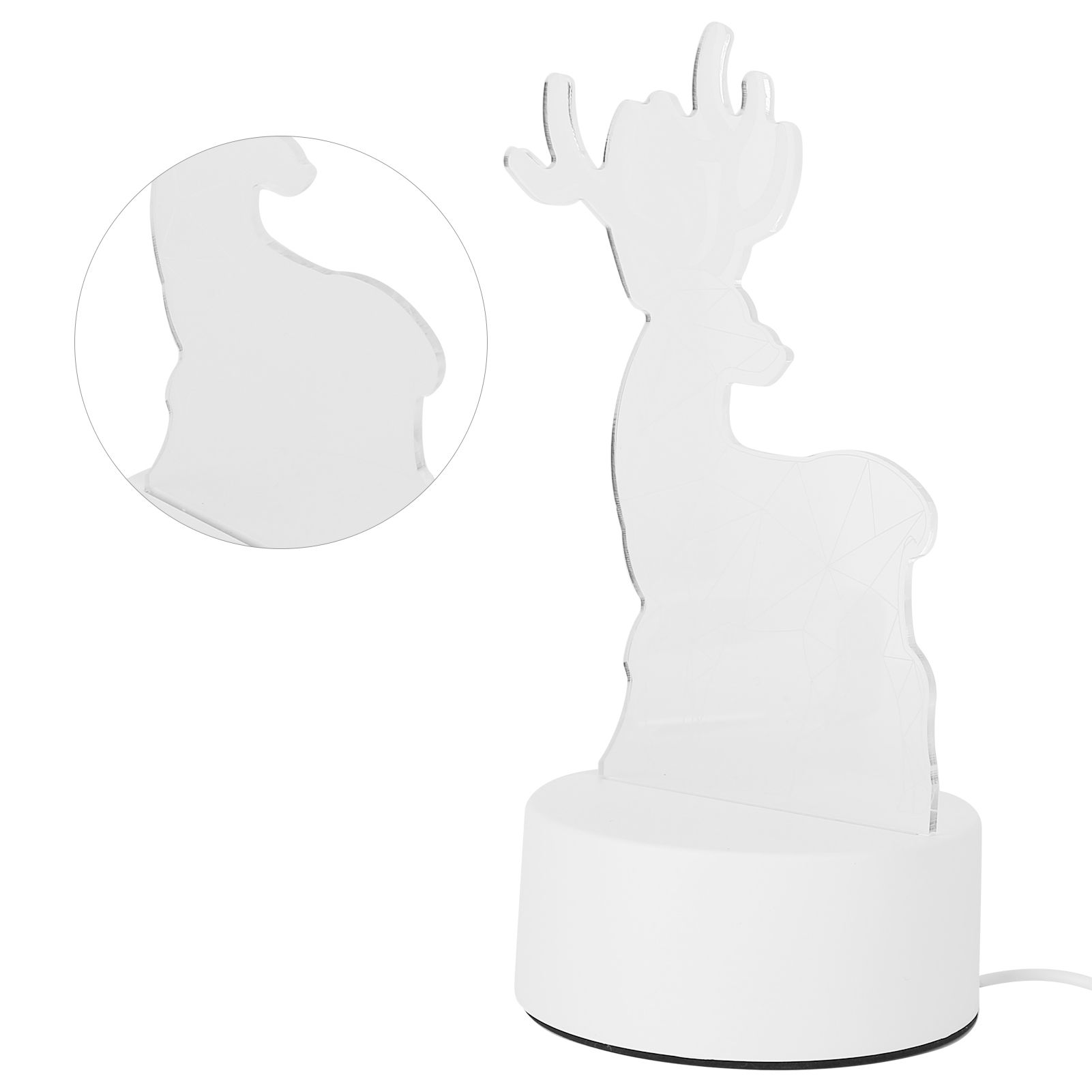 Night Lamp Three Dimensional Deer Table LED USB Night Light Bedroom Bedside Lamp for Halloween Christmas Children's Gifts - Image 7