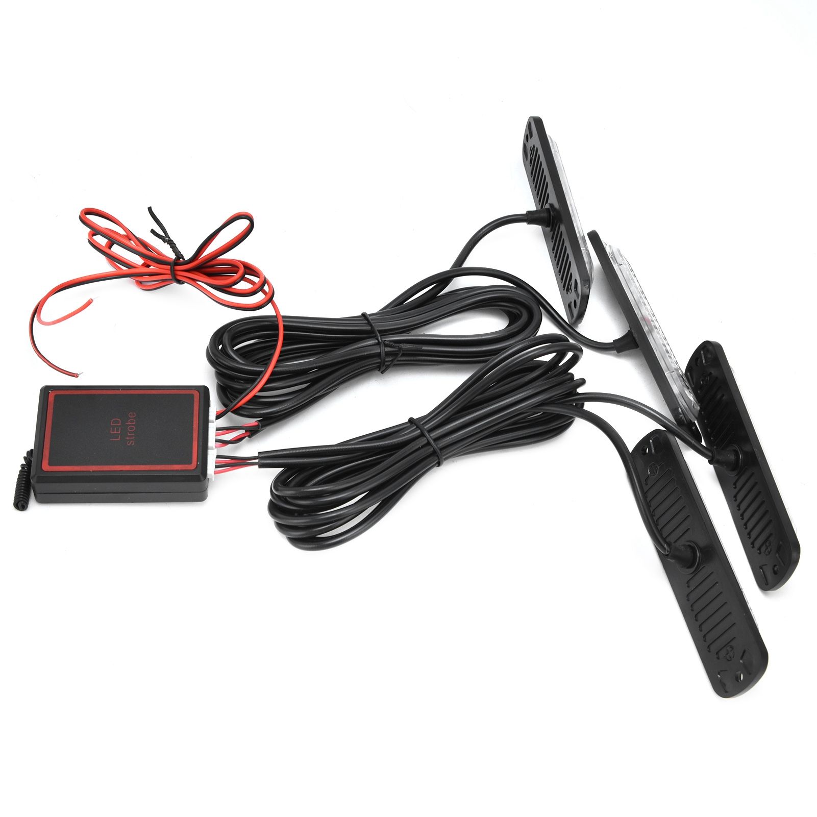 Car 4x6LED Sync Red Blue Strobe Flash Light LED Emergency Warning Lamp 12V with Remote Control - Image 3