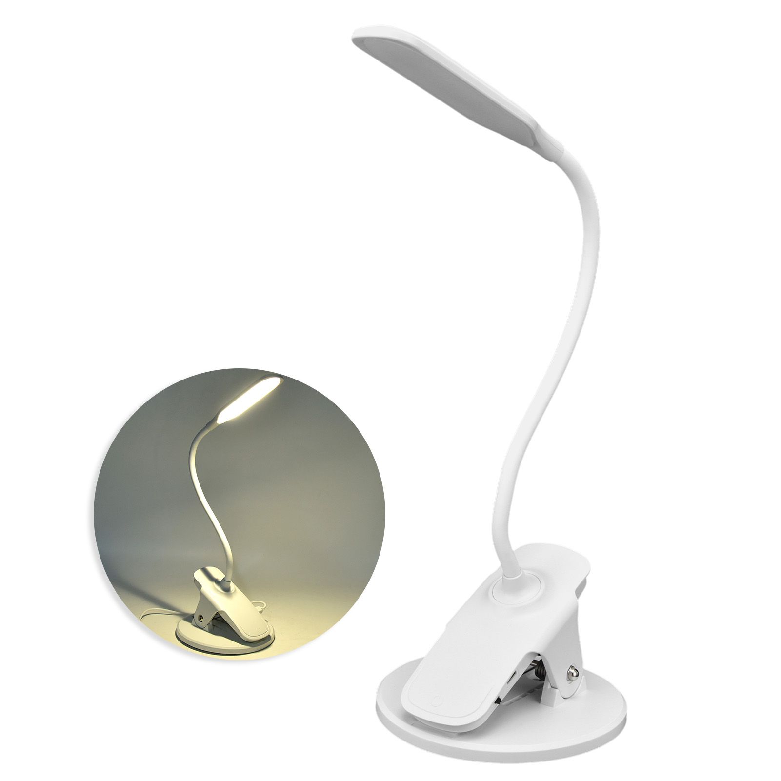Intelligent Eye Caring Desk Lamp Folding Night Reading Lamp USB Powered Clip Desk Lamp Dorm Light - Image 8
