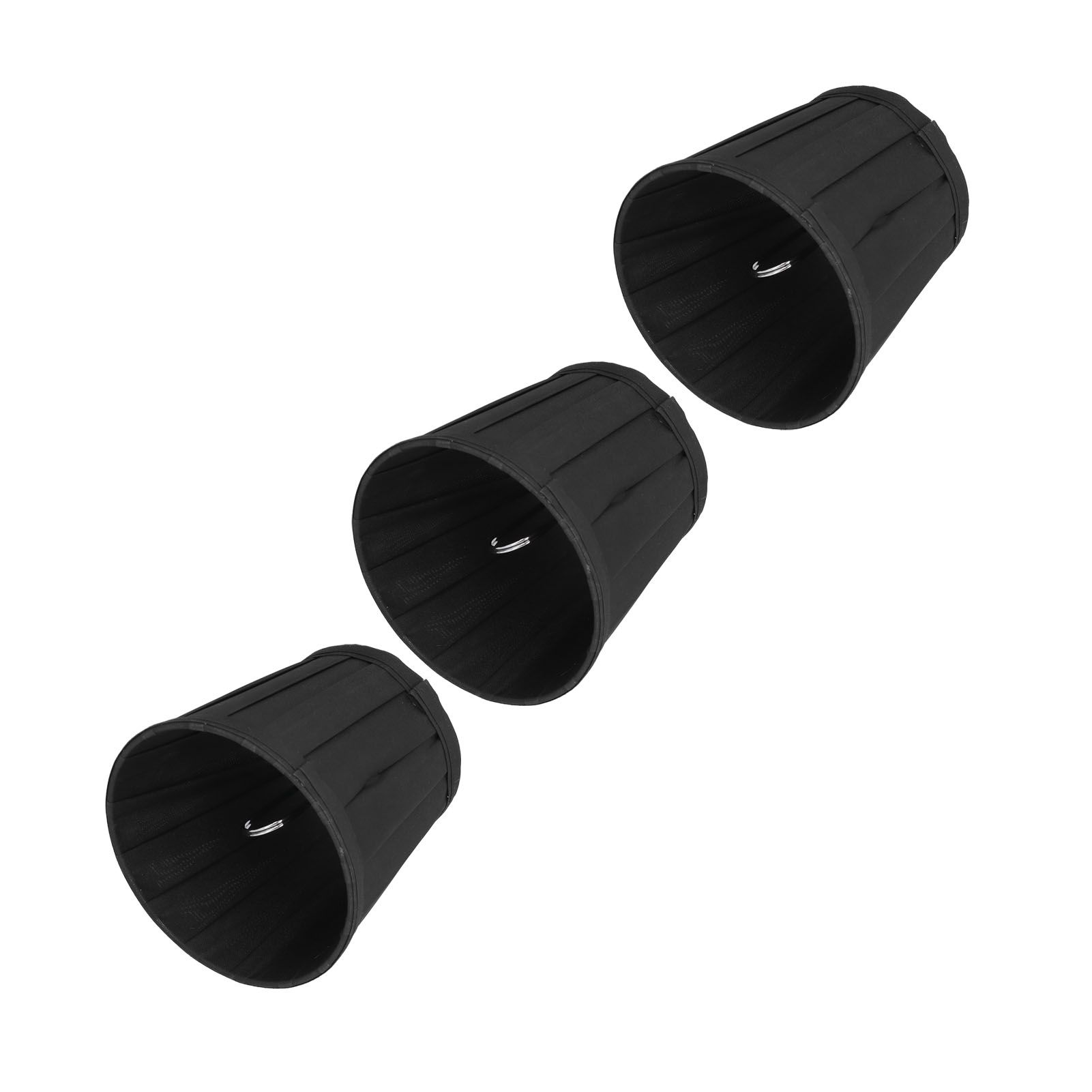 3PCS Cloth Lampshade E14 Clip On Fabric Lamp Cover for Chandelier Wall Lamp Office Home Decor(Black ) - Image 5
