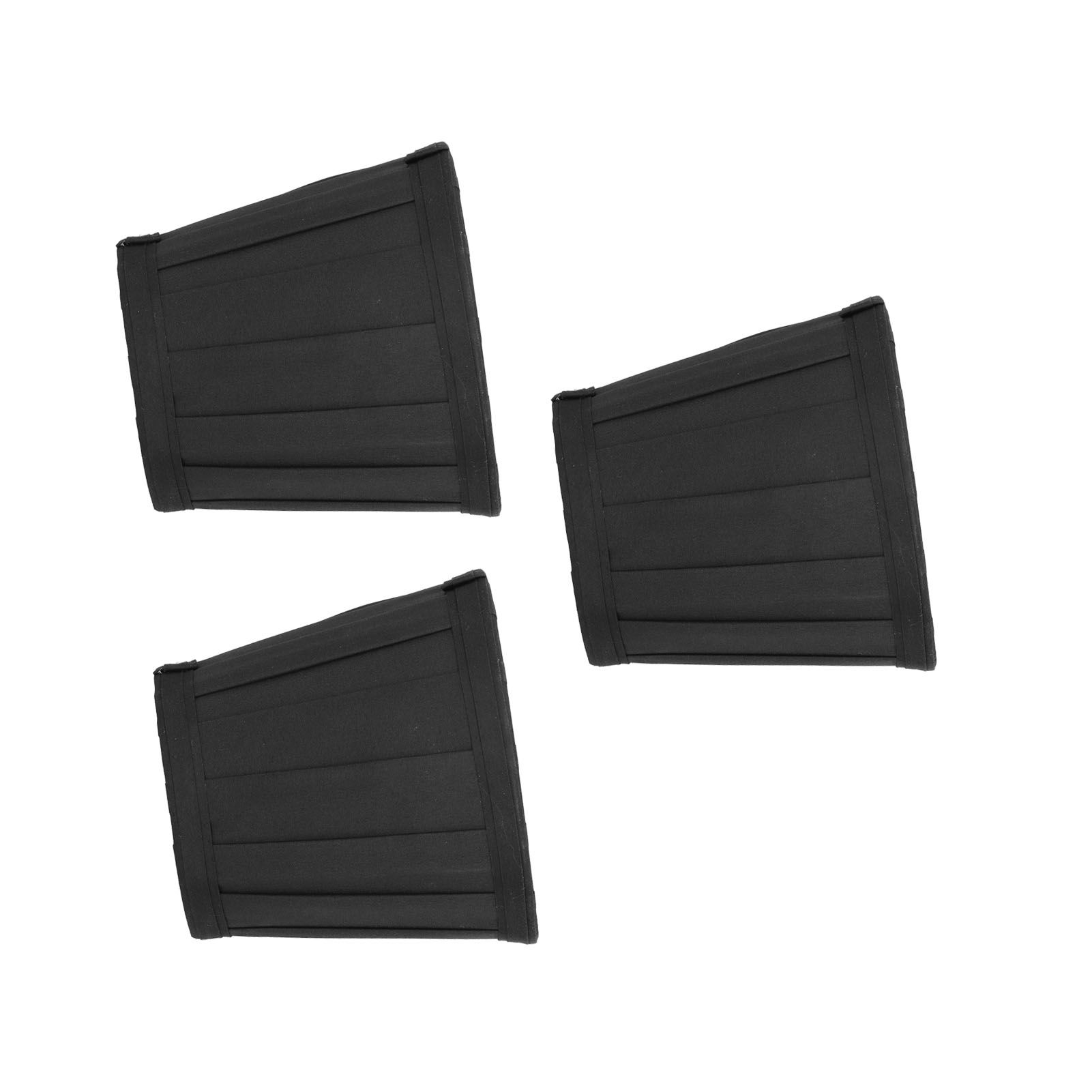 3PCS Cloth Lampshade E14 Clip On Fabric Lamp Cover for Chandelier Wall Lamp Office Home Decor(Black ) - Image 8