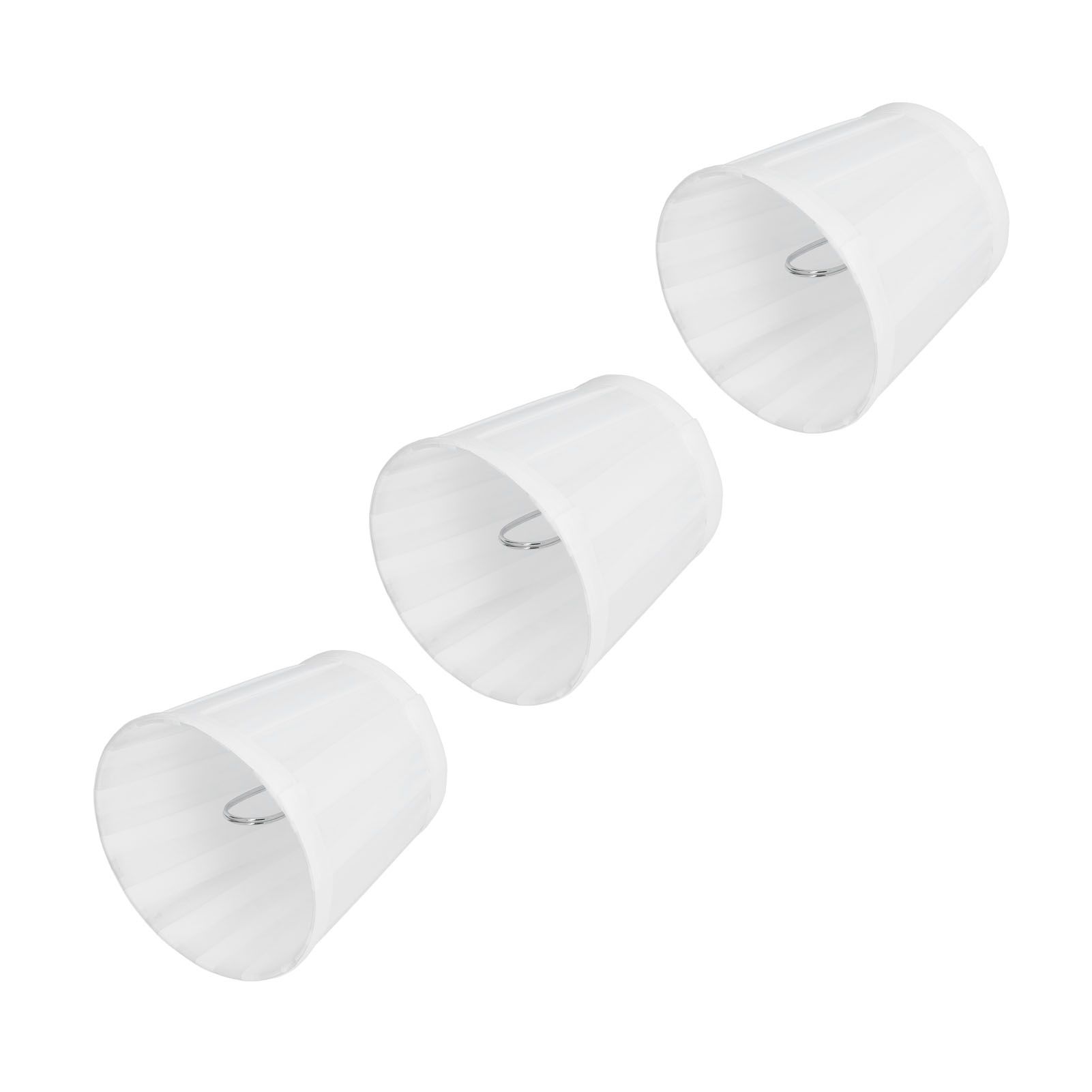 3PCS Cloth Lampshade E14 Clip On Fabric Lamp Cover for Chandelier Wall Lamp Office Home Decor(White ) - Image 4