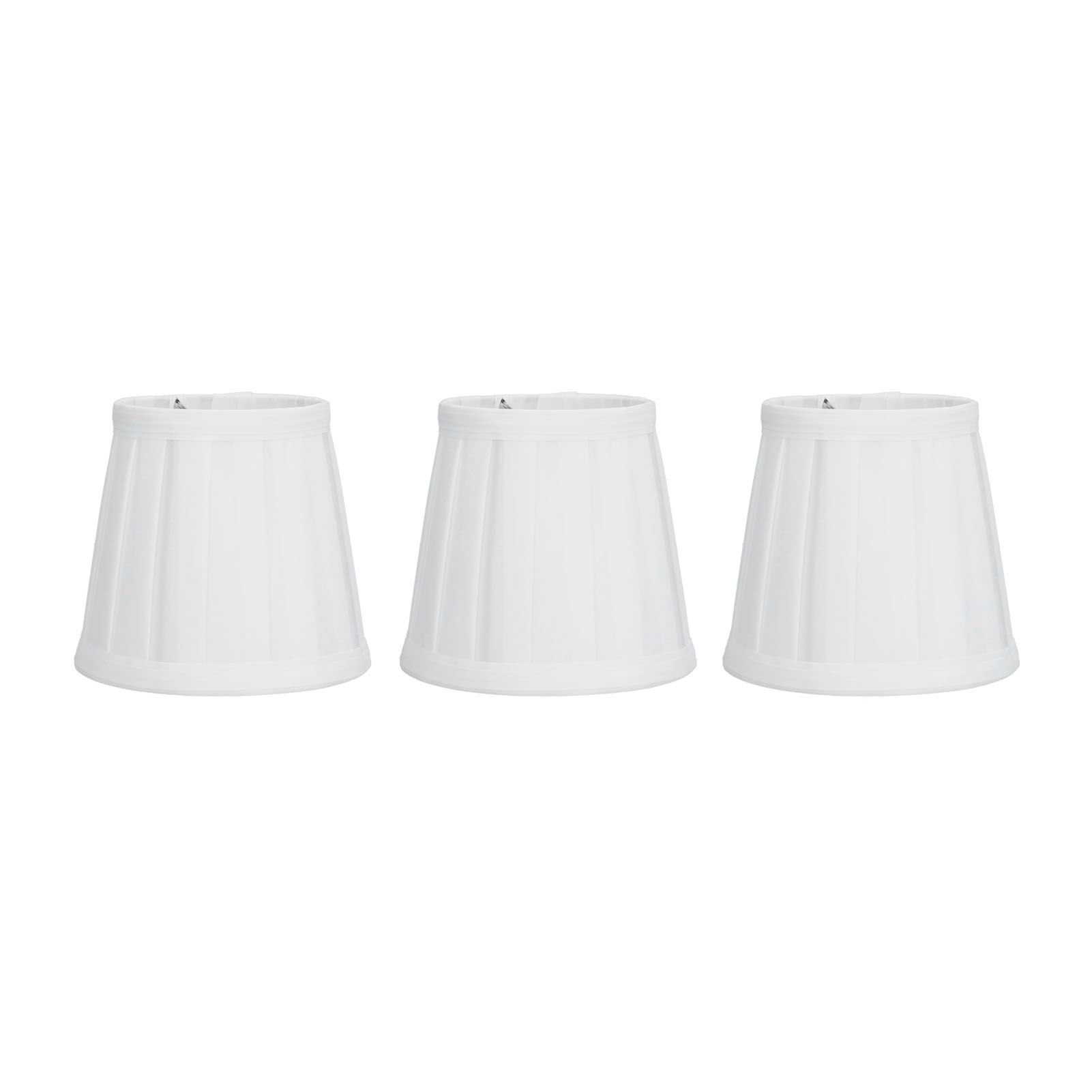 3PCS Cloth Lampshade E14 Clip On Fabric Lamp Cover for Chandelier Wall Lamp Office Home Decor(White ) - Image 6