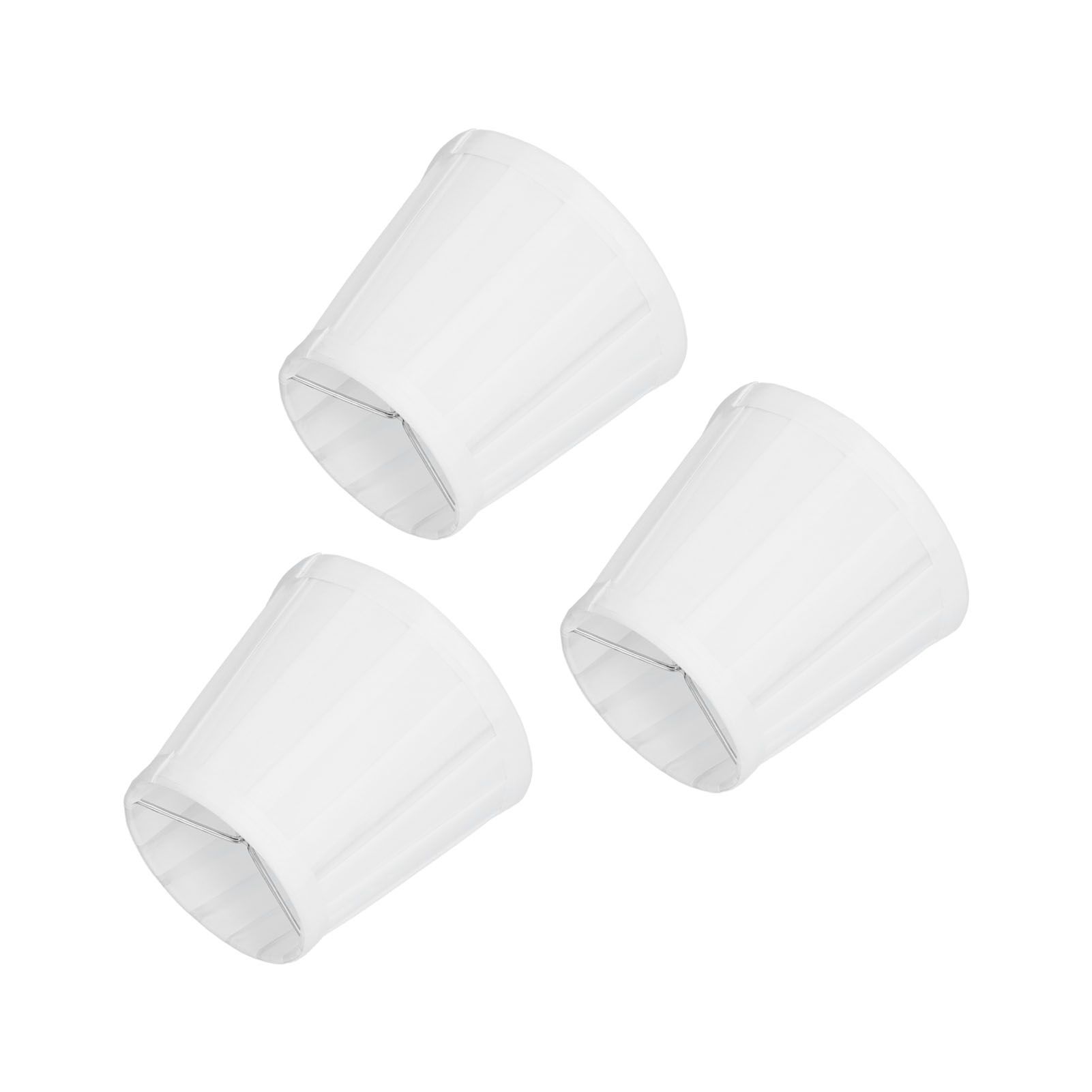 3PCS Cloth Lampshade E14 Clip On Fabric Lamp Cover for Chandelier Wall Lamp Office Home Decor(White ) - Image 7