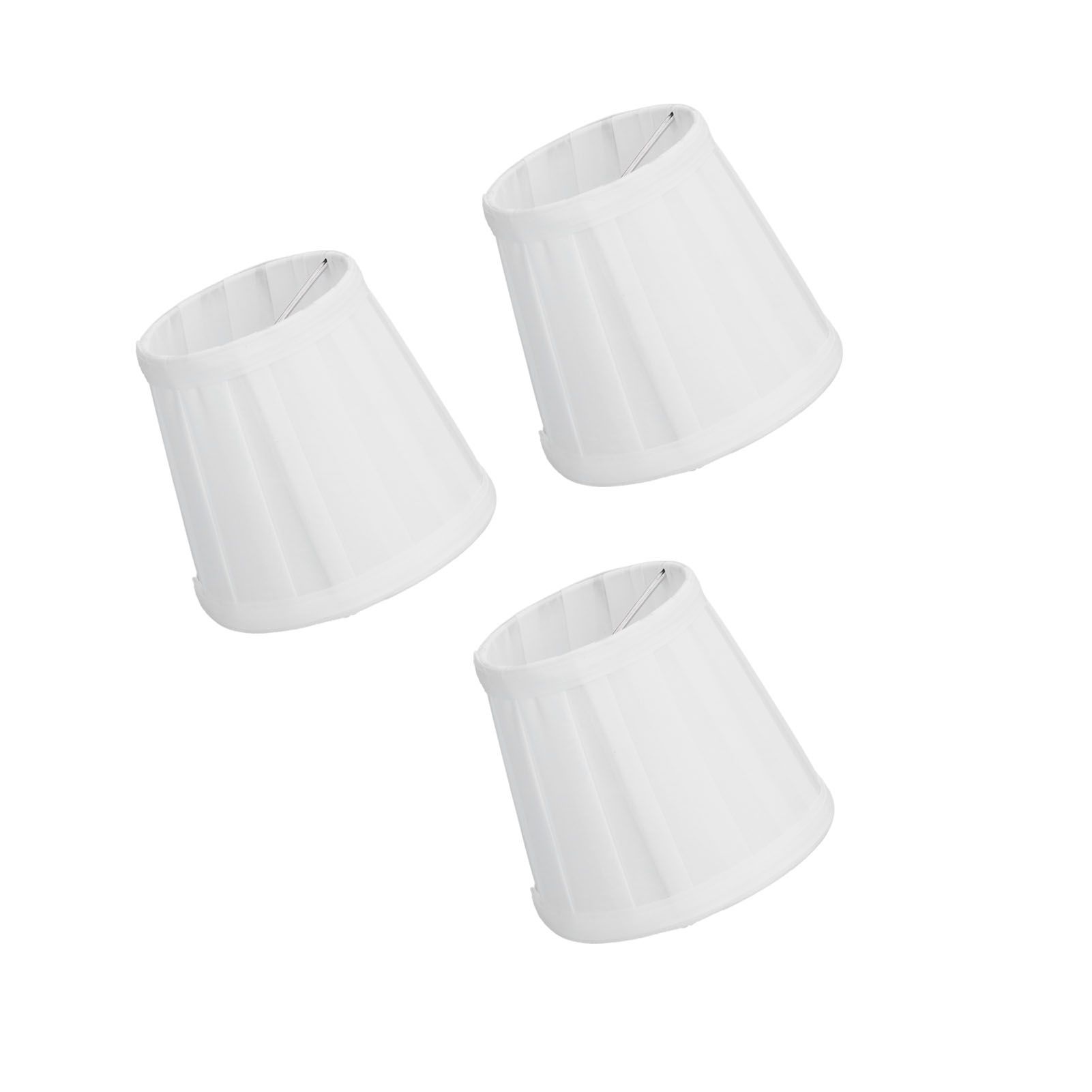 3PCS Cloth Lampshade E14 Clip On Fabric Lamp Cover for Chandelier Wall Lamp Office Home Decor(White ) - Image 8