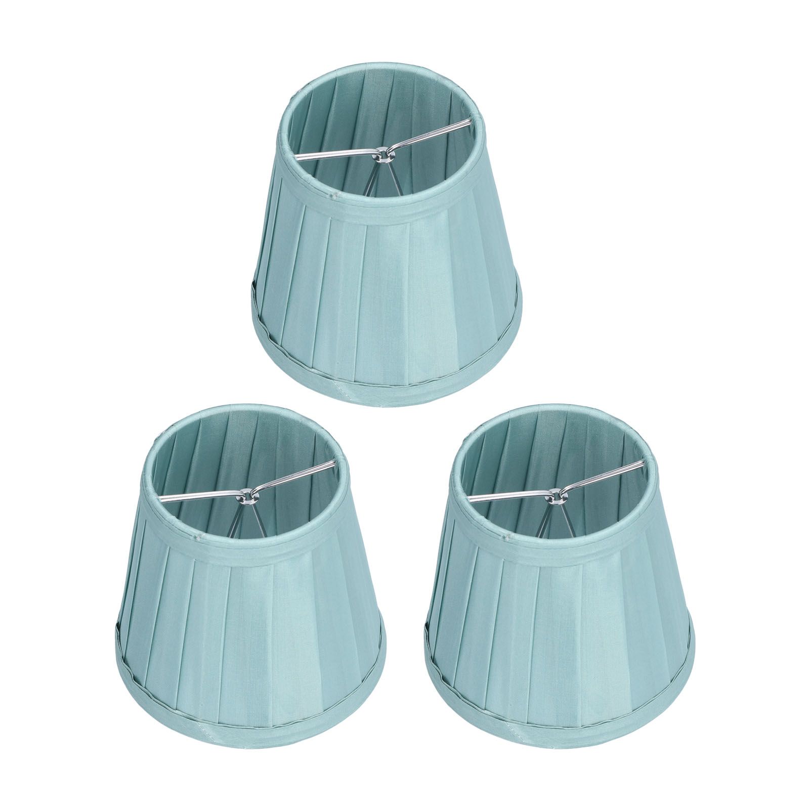 3PCS Cloth Lampshade E14 Clip On Fabric Lamp Cover for Chandelier Wall Lamp Office Home Decor(Dark Green ) - Image 1