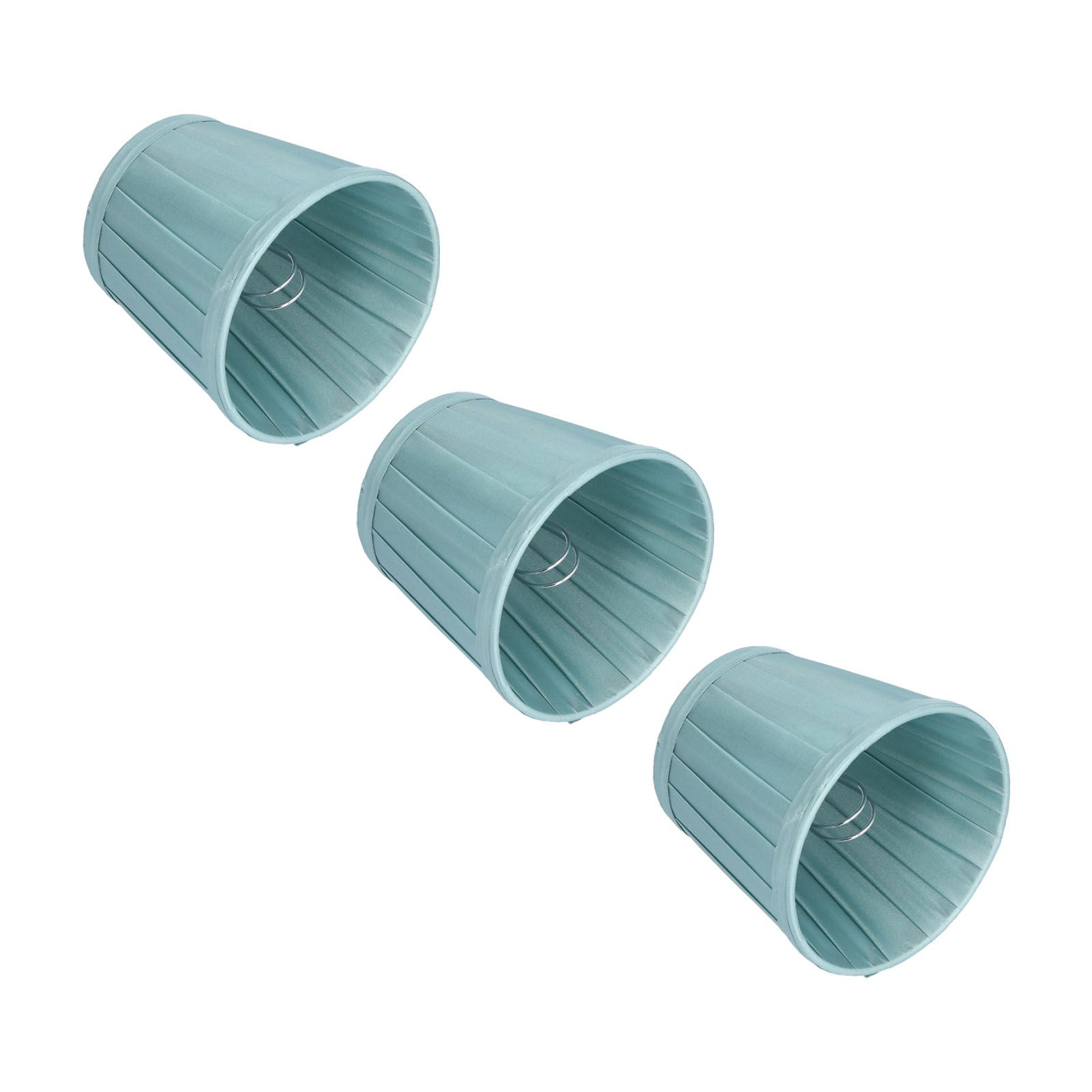 3PCS Cloth Lampshade E14 Clip On Fabric Lamp Cover for Chandelier Wall Lamp Office Home Decor(Dark Green ) - Image 5