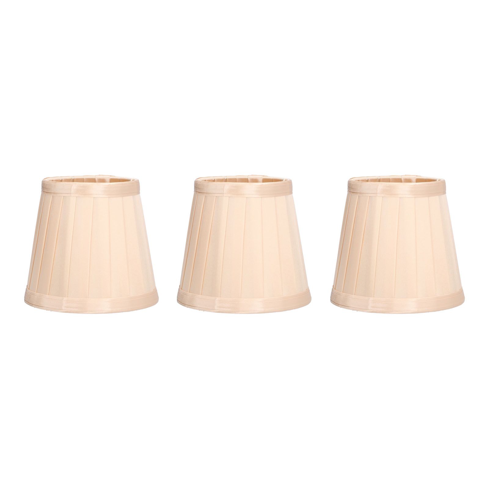3PCS Cloth Lampshade E14 Clip On Fabric Lamp Cover for Chandelier Wall Lamp Office Home Decor(Light Gold ) - Image 6