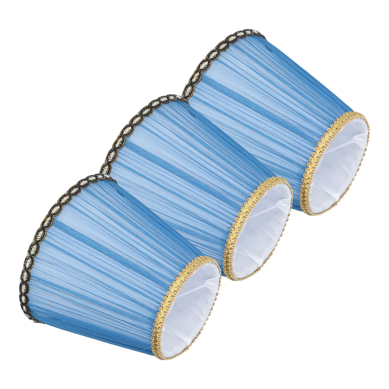 3PCS Cloth Lamp Shade E14 ClipOn Lampshade for Candle Chandelier Wall Lamp Table Light Indoor Decor(Dark Blue ) - Image 3
