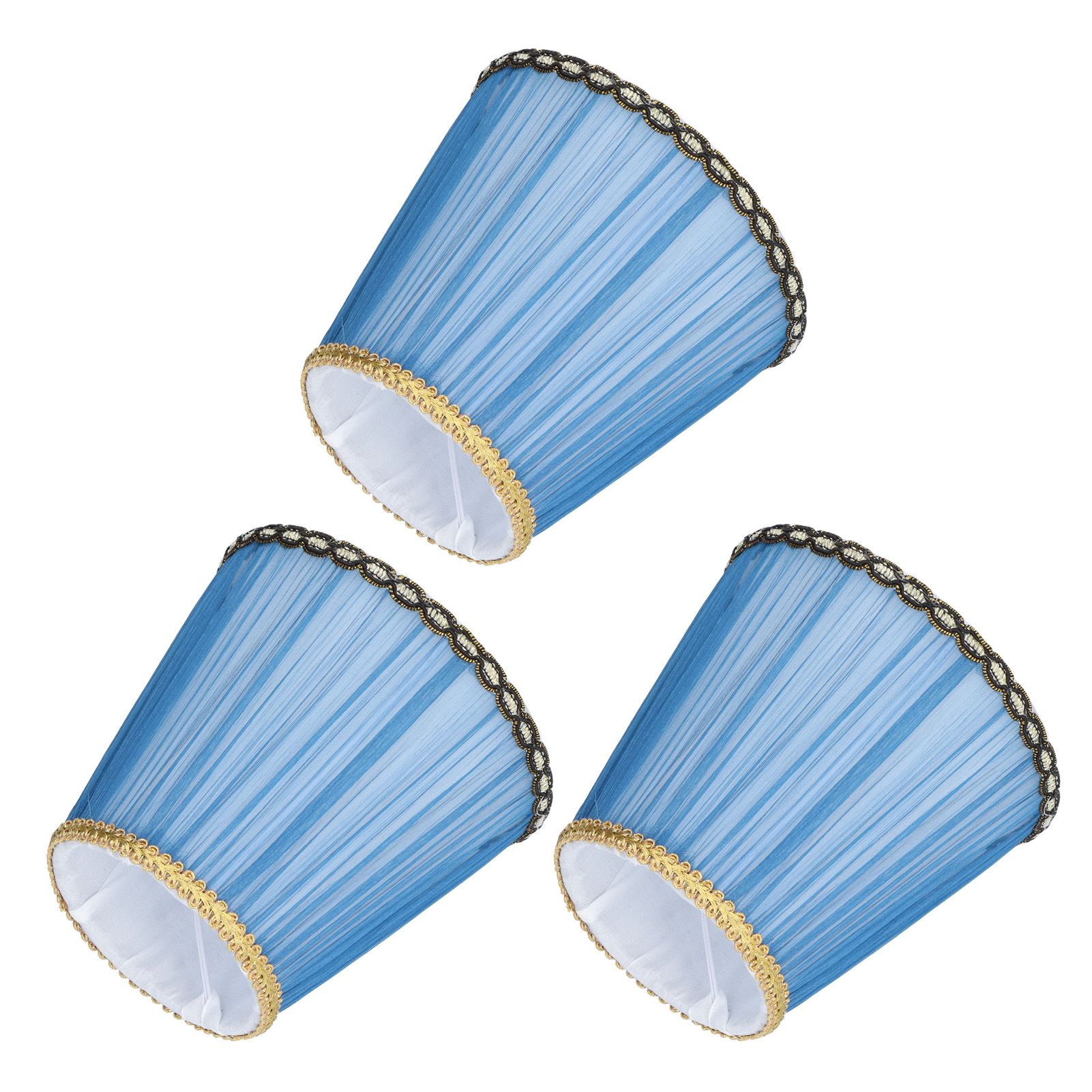 3PCS Cloth Lamp Shade E14 ClipOn Lampshade for Candle Chandelier Wall Lamp Table Light Indoor Decor(Dark Blue ) - Image 5